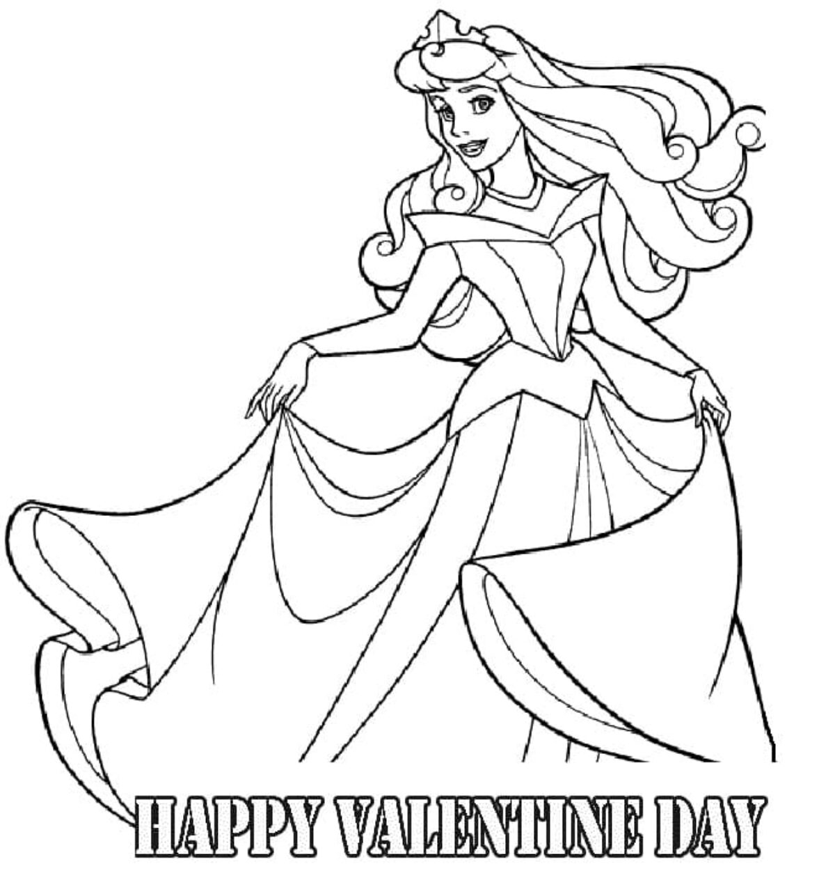 disney princess valentine coloring pages