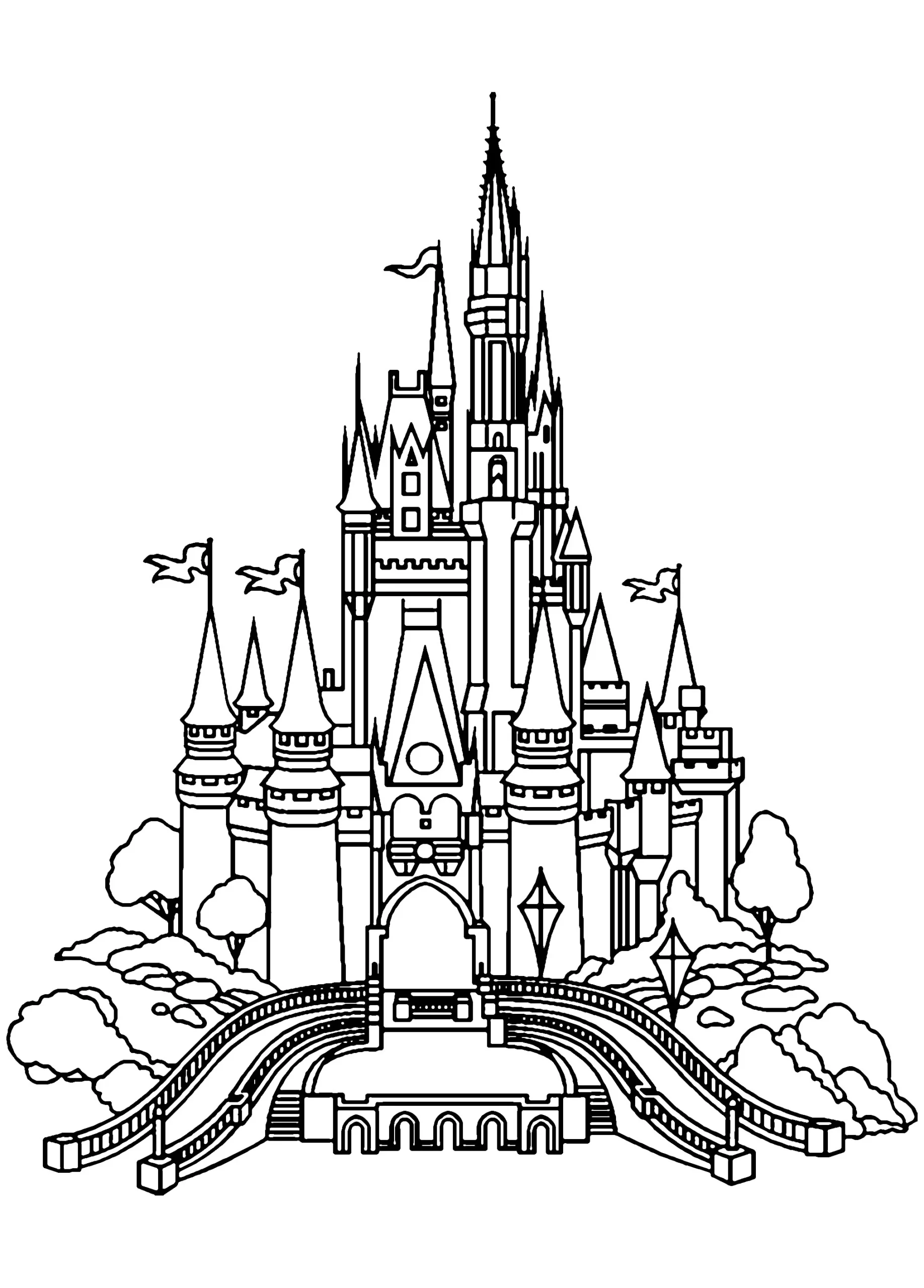 Disneyland Castle Return To Childhood Coloring Pages