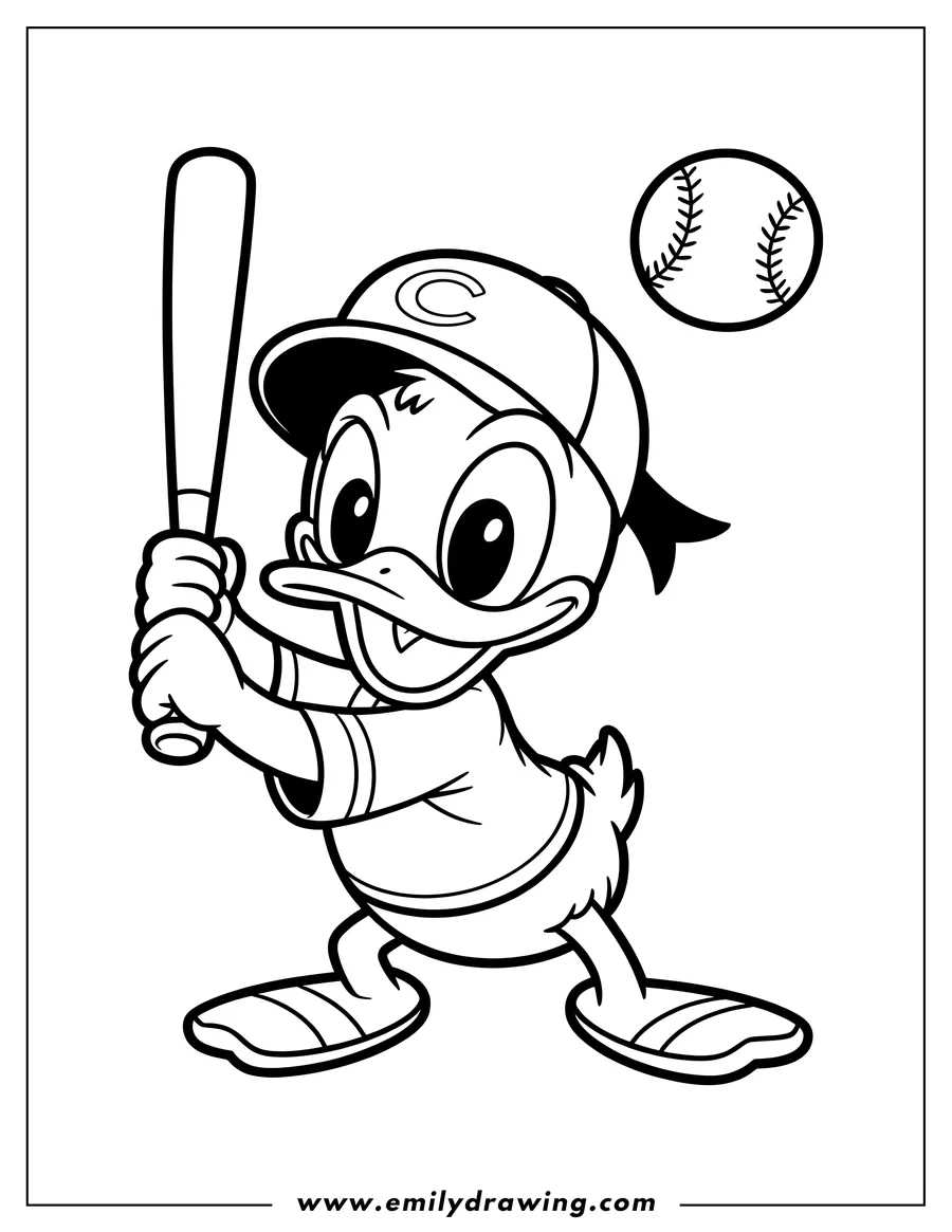 Donald Duck Coloring Pages Emily Drawing