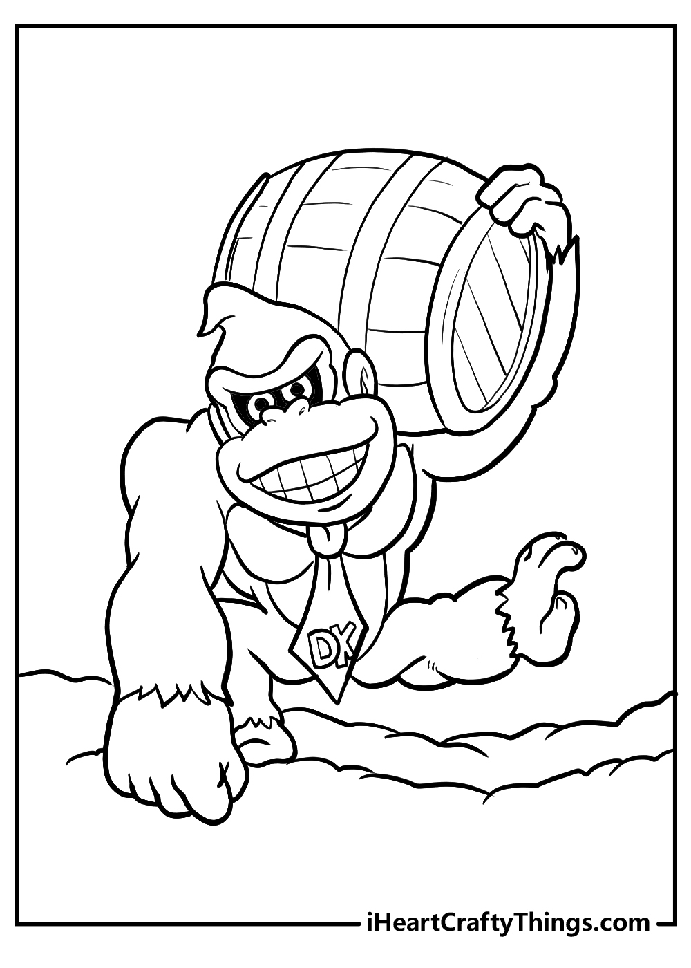 donkey kong coloring pages