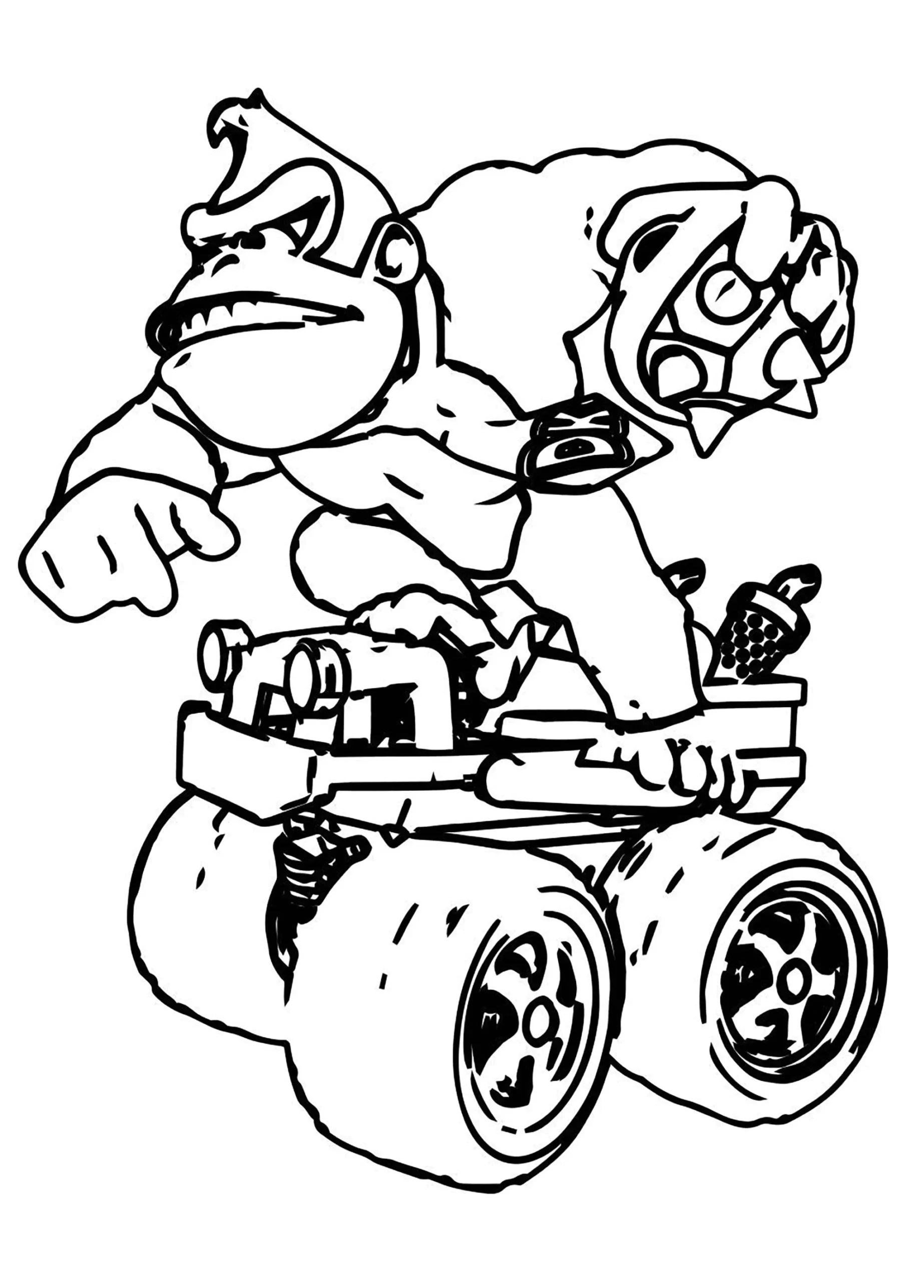 Donkey Kong Super Mario Bros Coloring Pages