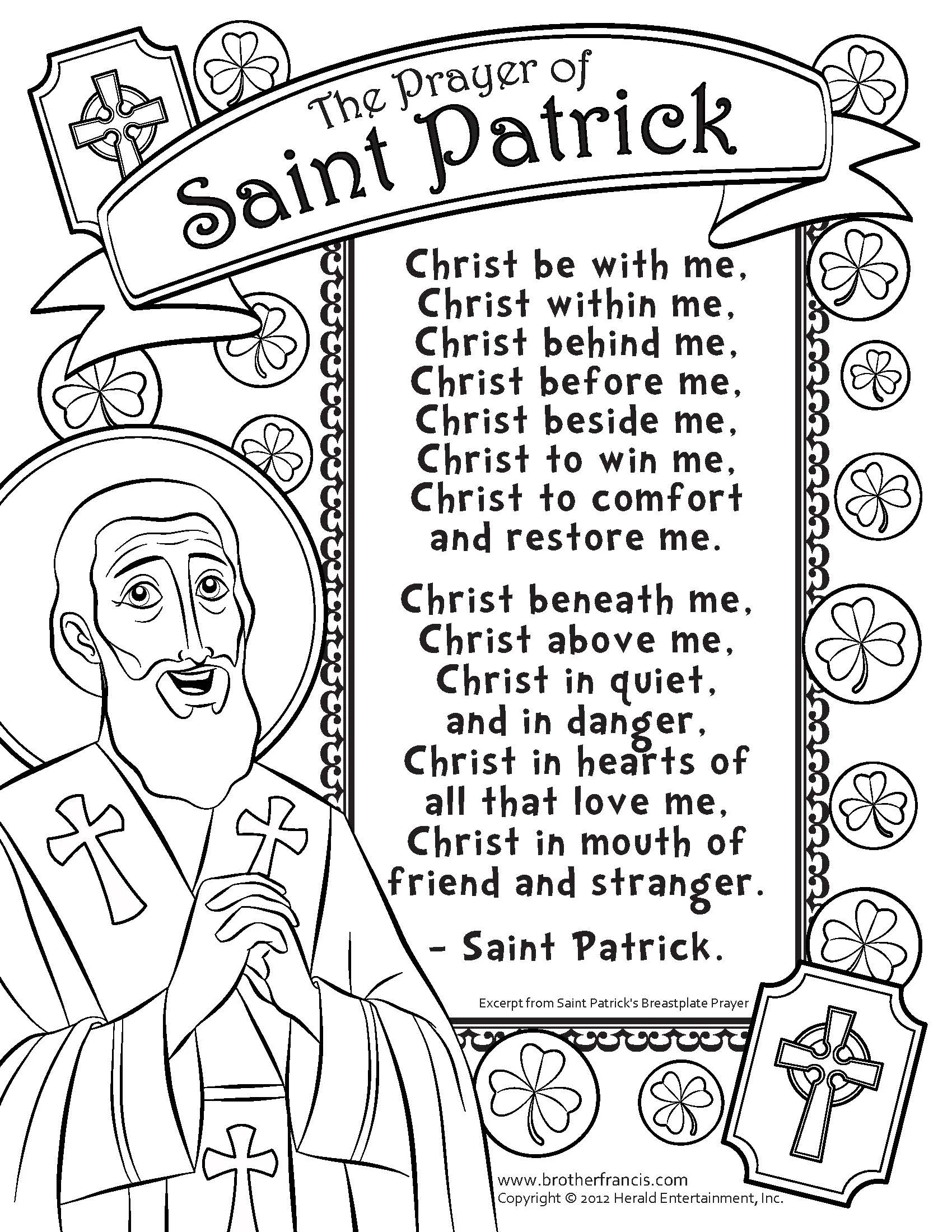 st patrick coloring page st patrick coloring page