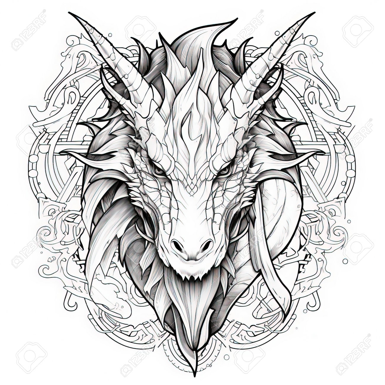 adult coloring pages of dragons
