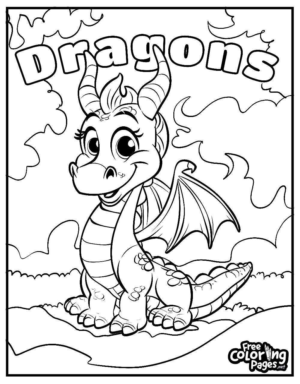 dragon coloring pages free printable