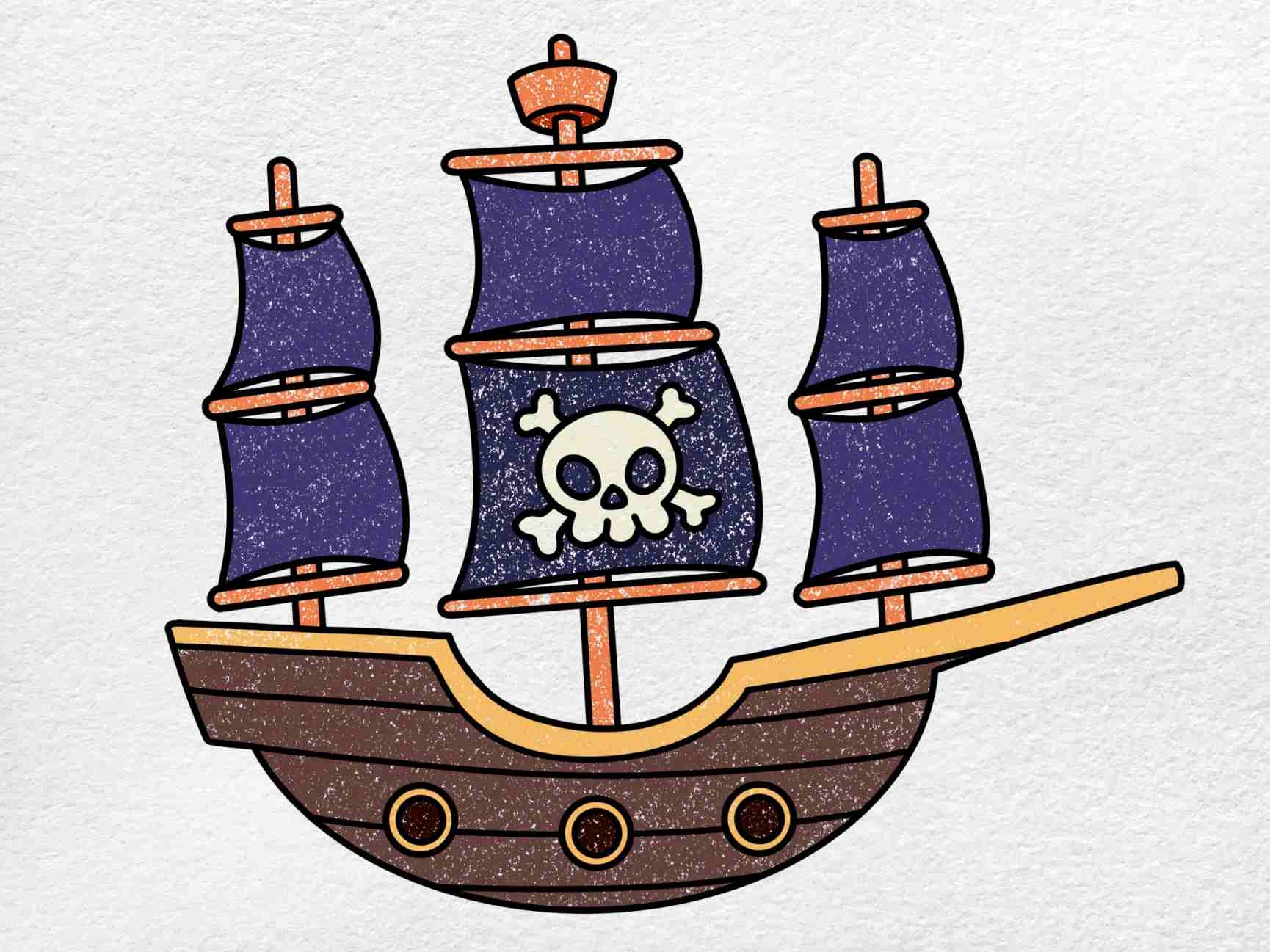 Draw A Pirate Ship HelloArtsy