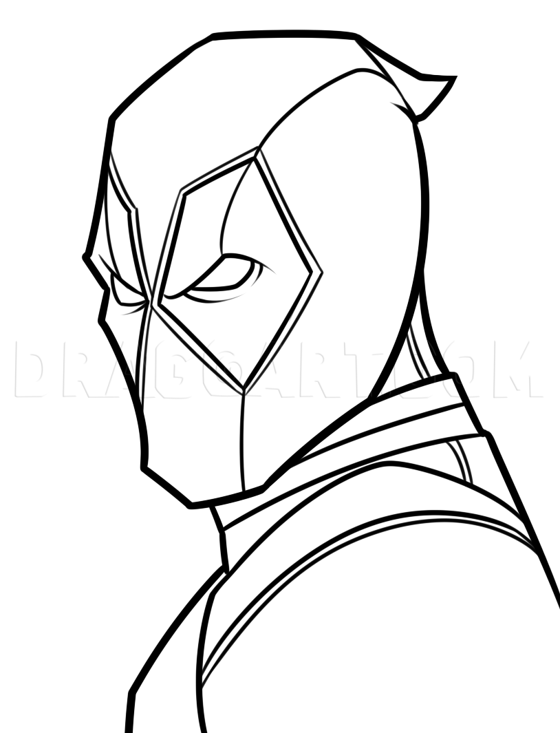 Drawing Deadpool Easy Drawing Step By Step By Dawn DragoArt Drawing Deadpool Easy Drawing Step By Step By Dawn DragoArt