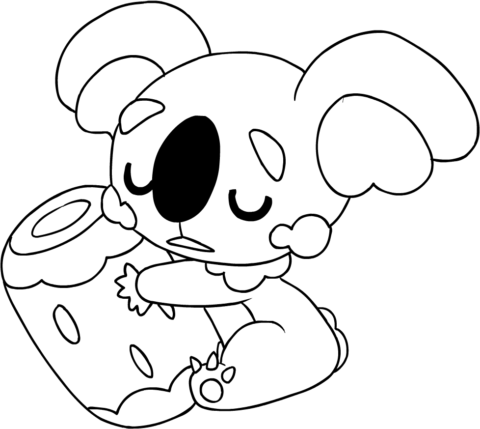 Drawing Komala Of The Pok mon Sun And Moon Coloring Page