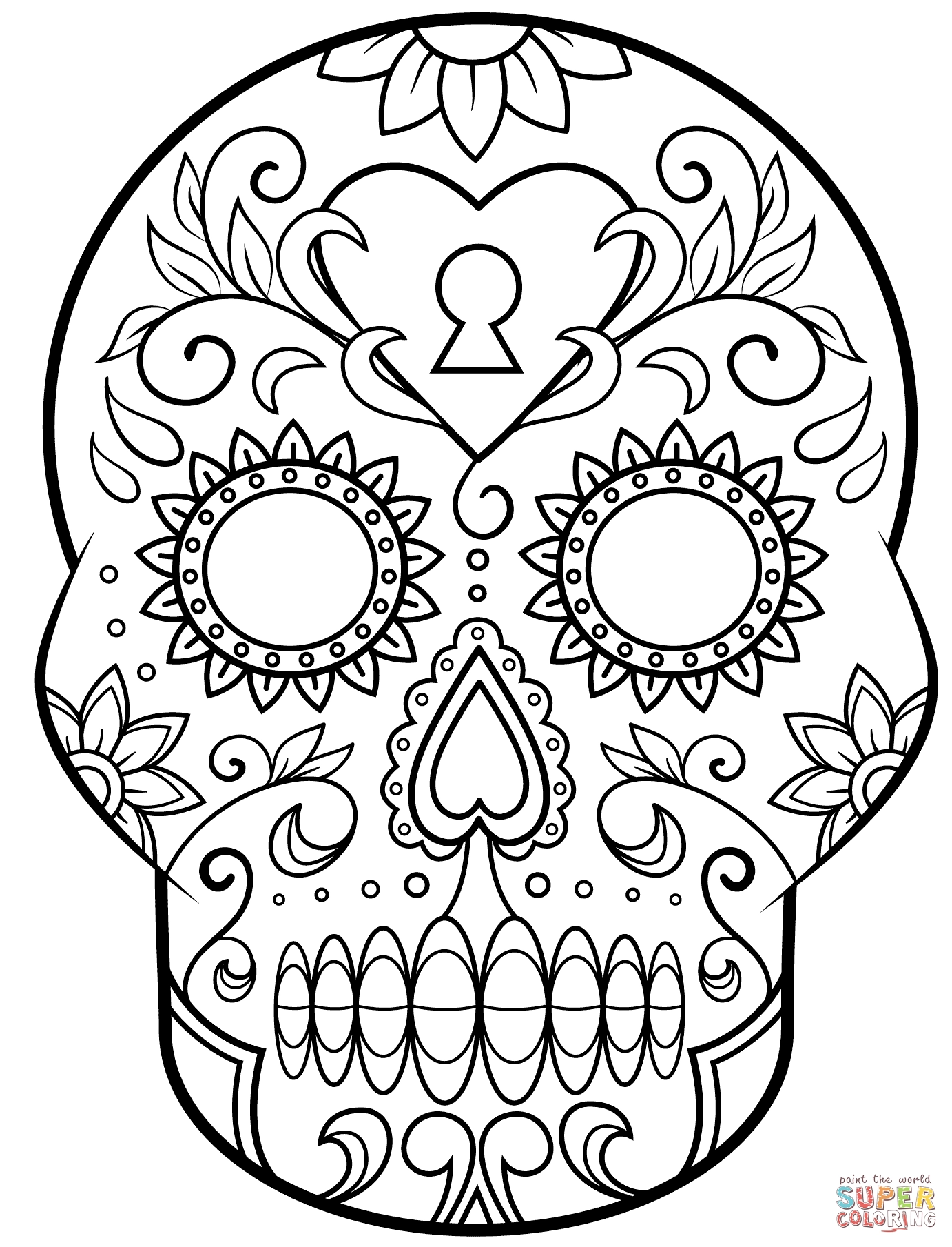 Drawing Of D as De Los Muertos Day Of The Dead Free To Print And Color Dia De Los Muertos Day Of The Dead Coloring Pages