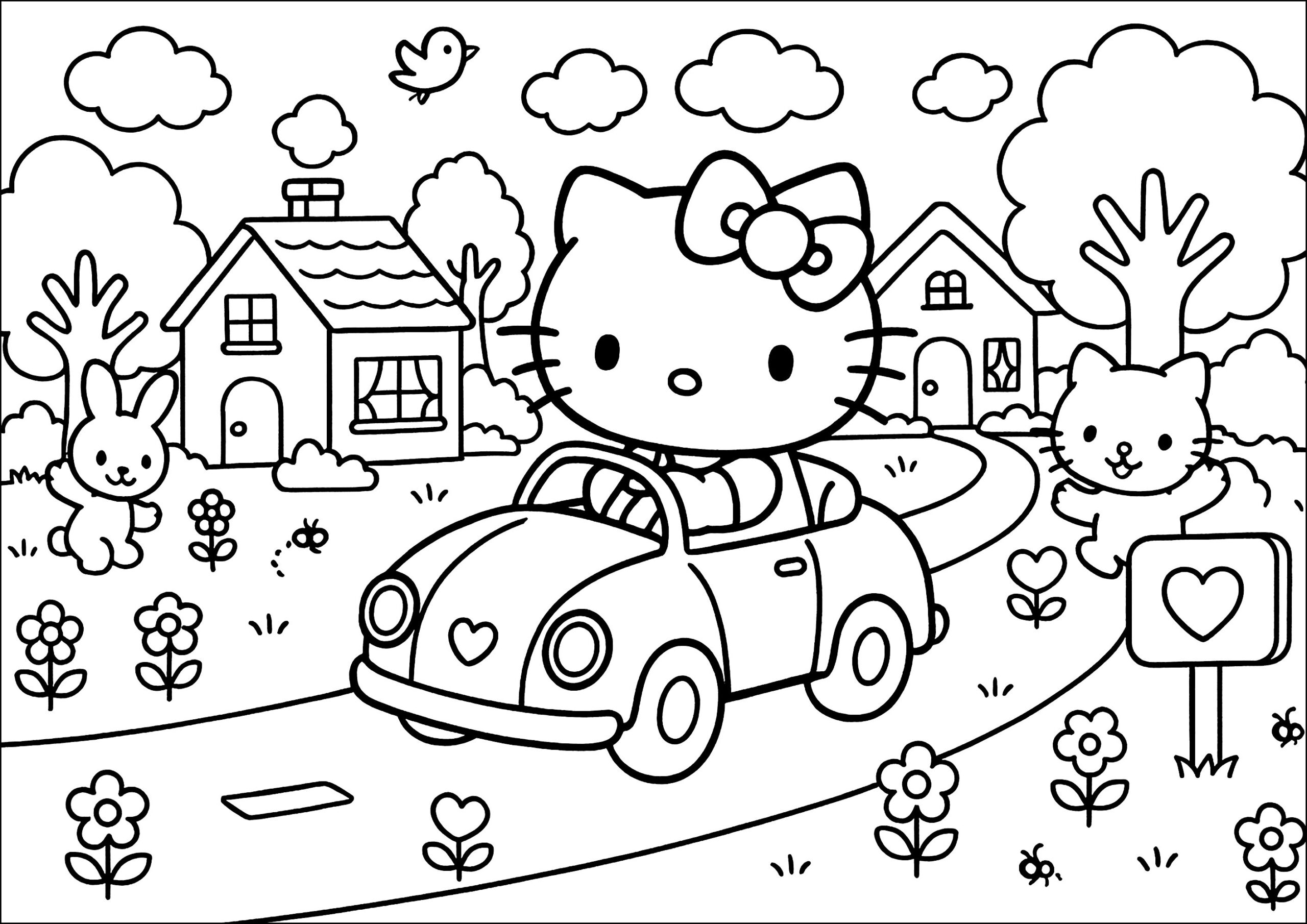 coloring page hello kitty coloring page hello kitty