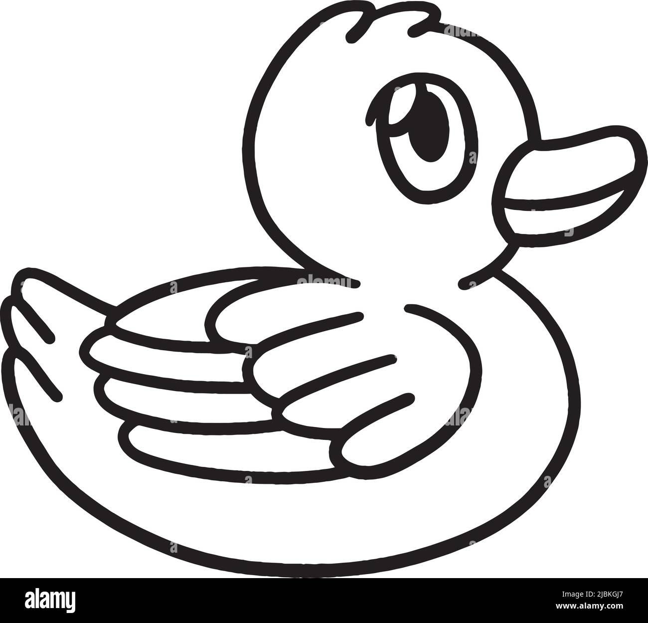 Duckling Coloring Page Isolated For Kids Stock Vector Image Art Alamy