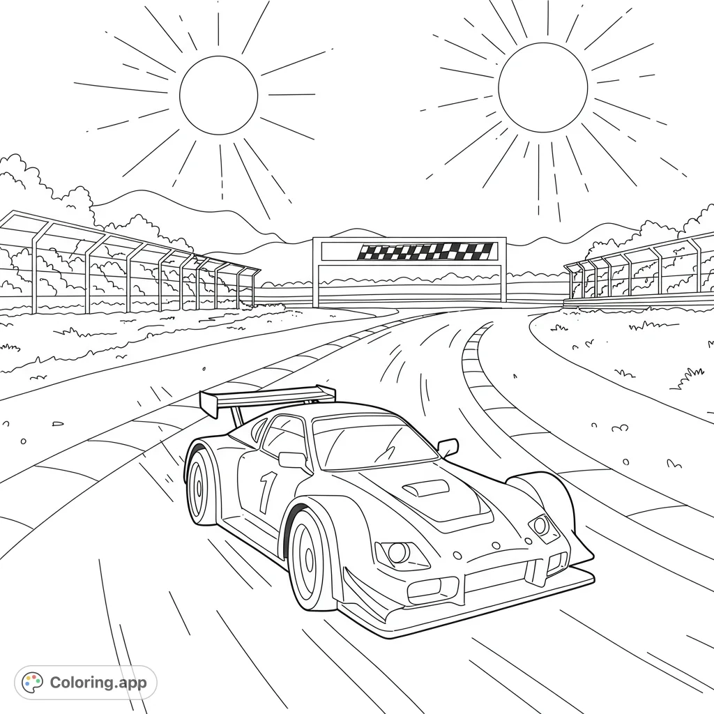 race car coloring pages