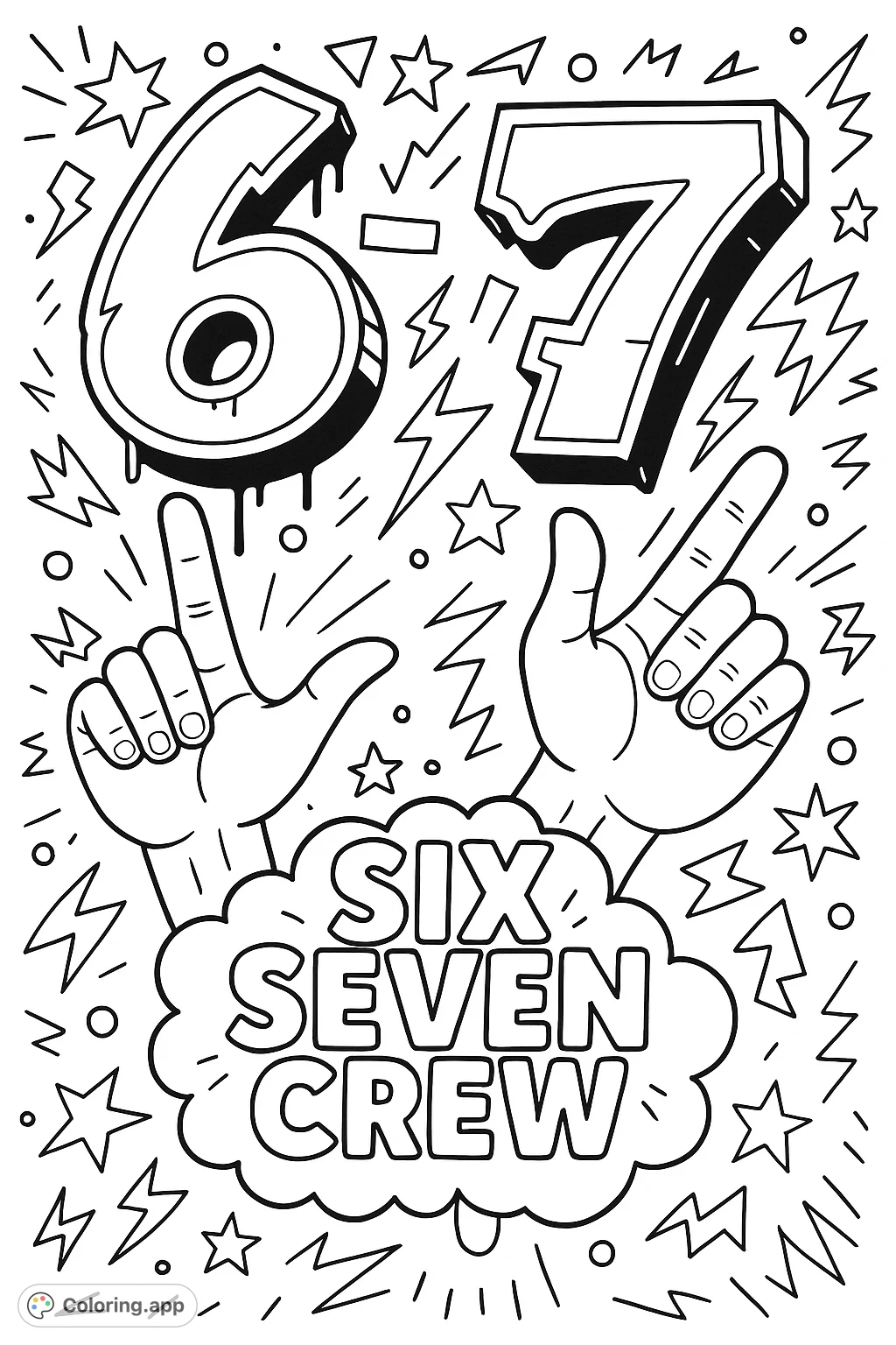 Dynamic Six Seven Crew Coloring app Dynamic Six Seven Crew Coloring app