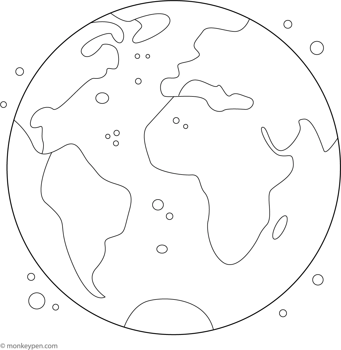 Earth Coloring Page Free Printable PDF For Kids Earth Coloring Page Free Printable PDF For Kids