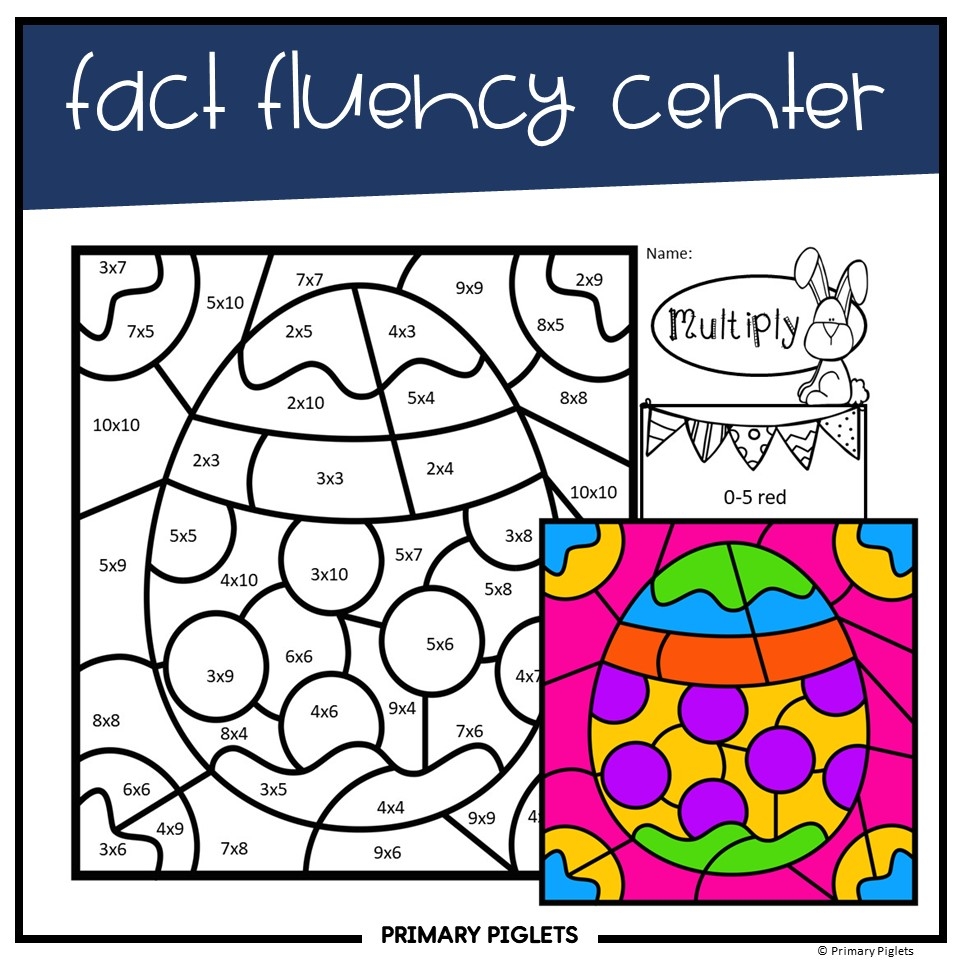 Easter Color By Code Easter Color By Number Multiplication Color By Number Multiplication Color By Code Multiplication Classful