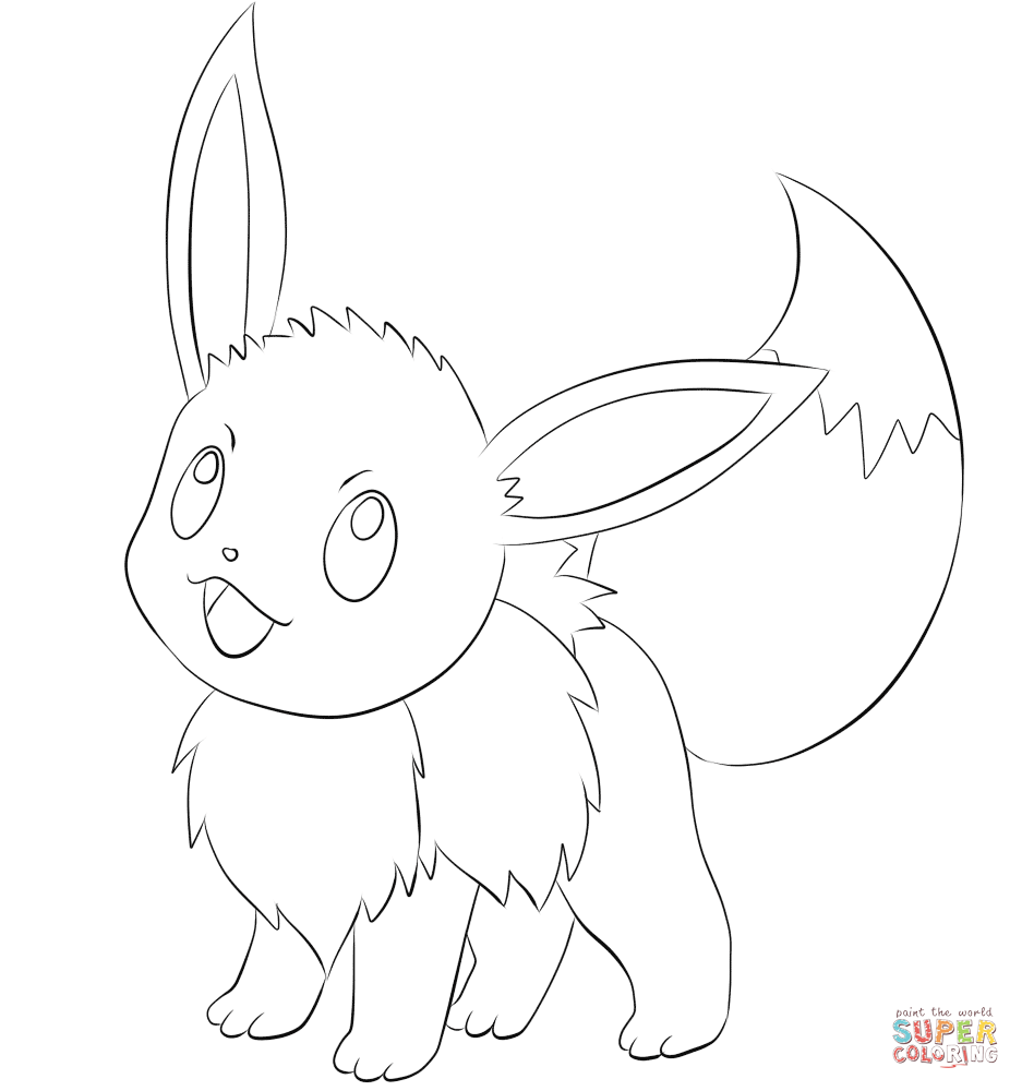 Eevee Coloring Page Free Printable Eevee Coloring Page Free Printable