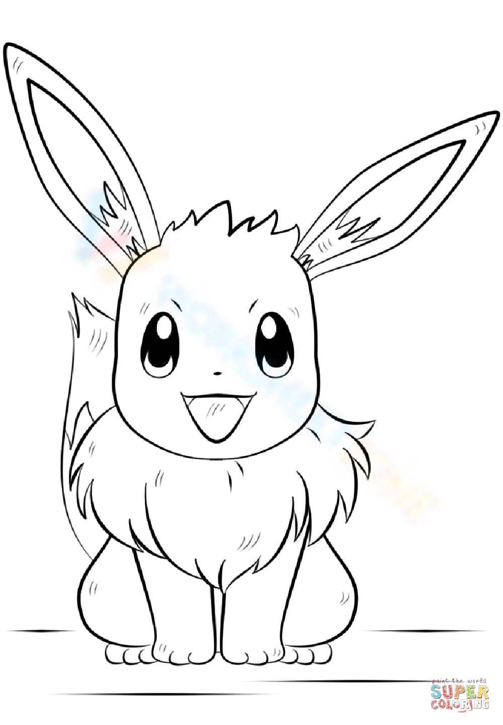 evie coloring pages pokemon