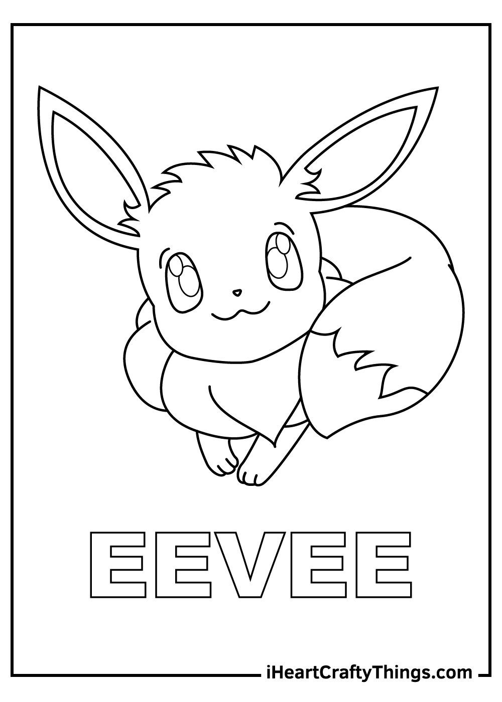eevee printable pokemon coloring pages