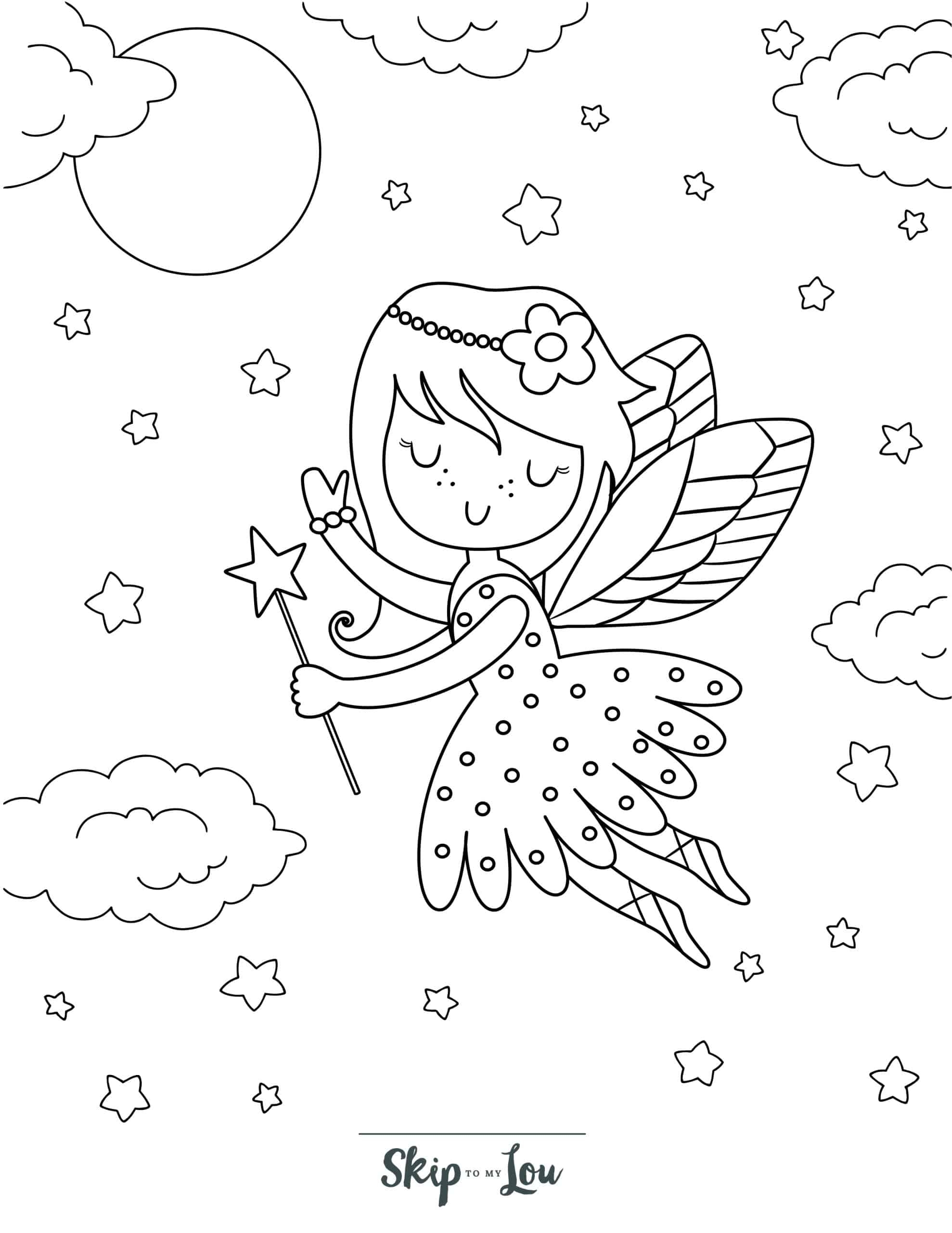 Fairy Coloring Pages Free Printable Sheets Skip To My Lou