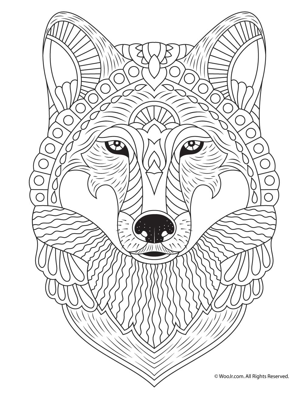 animal coloring pages for adults