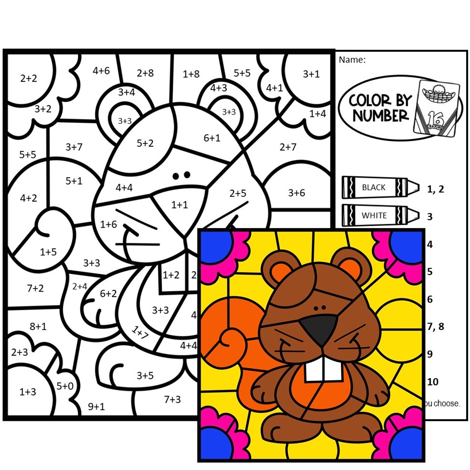 fall color by number coloring pages