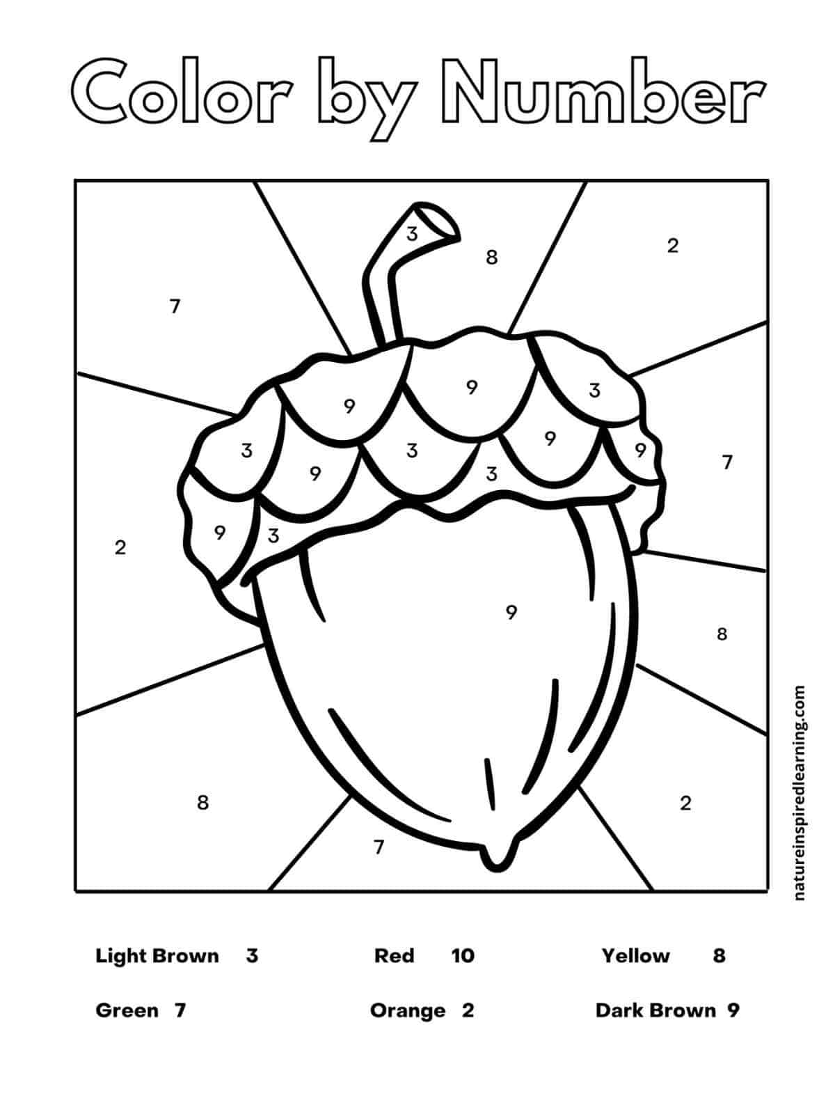 color by number for preschool