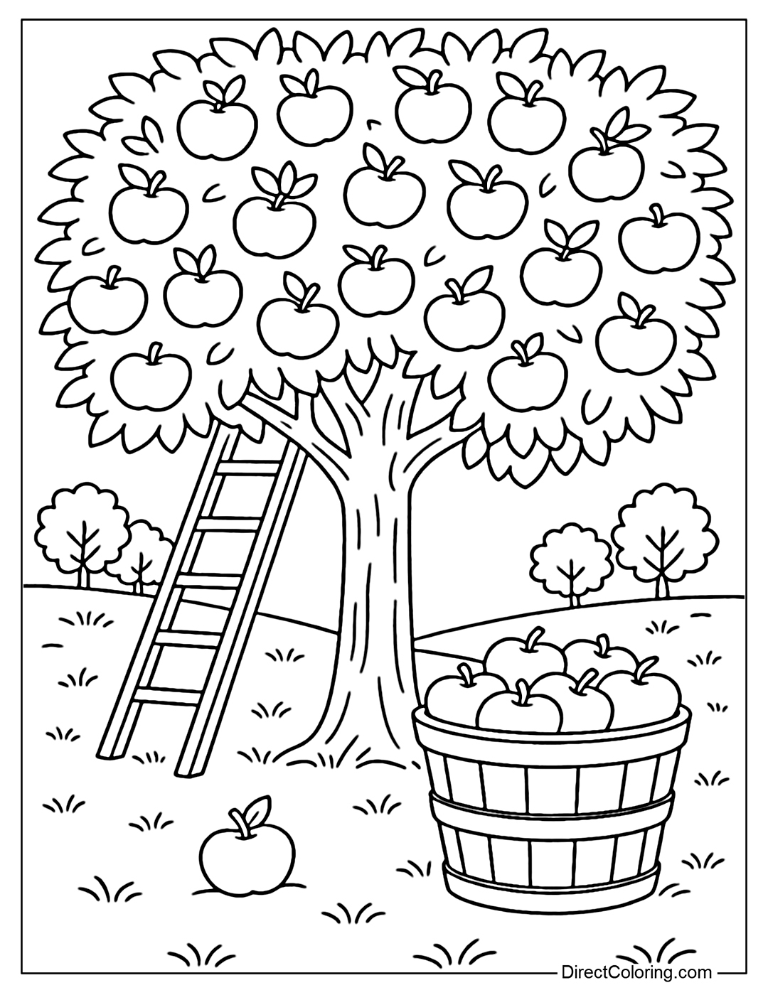 free autumn coloring pages