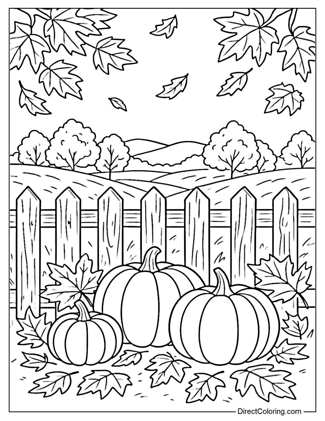 Fall Leaves Coloring Pages Free PDF To Download And Print