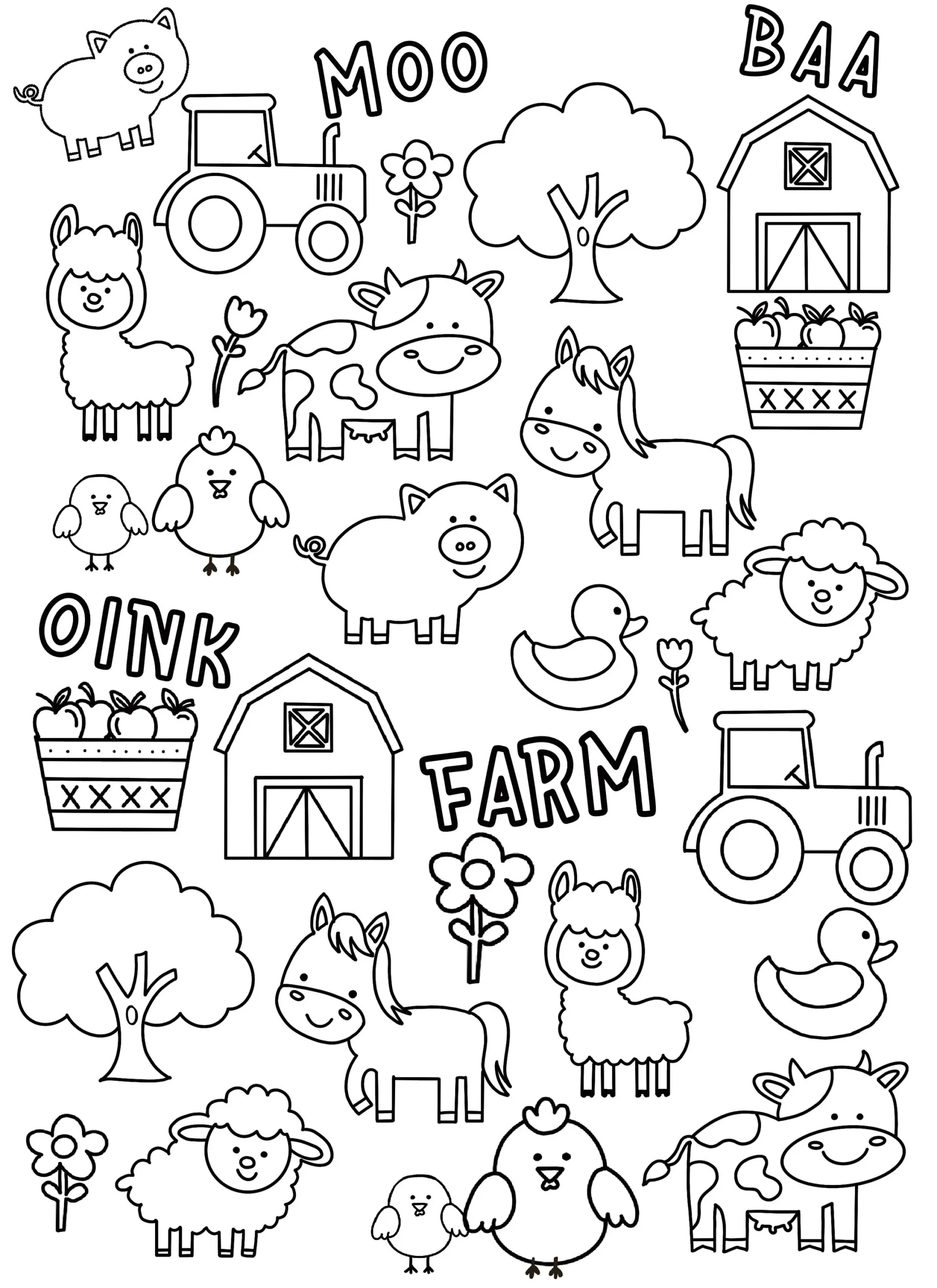 farm animals coloring pages printable