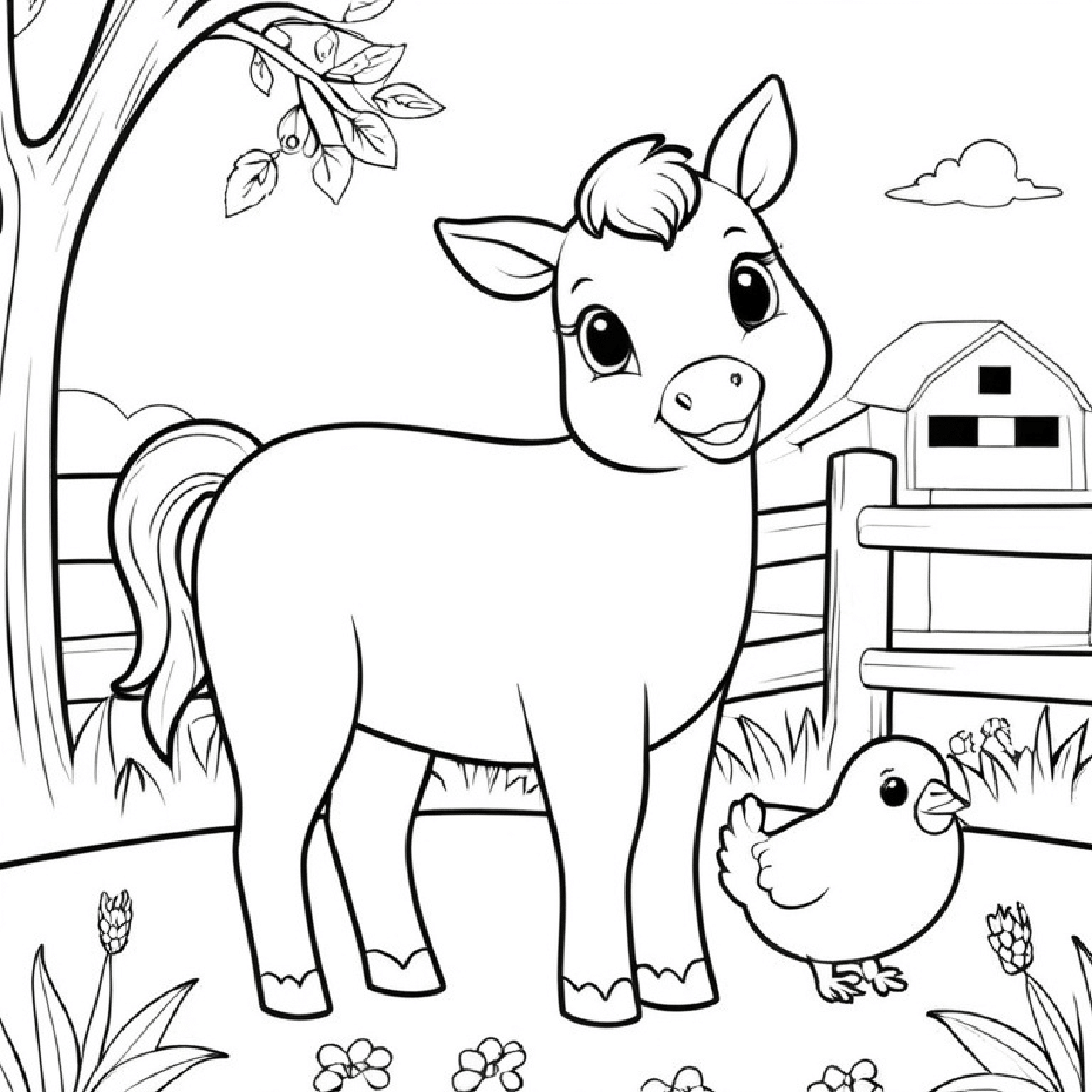 farm animal coloring pages for preschoolers farm animal coloring pages for preschoolers