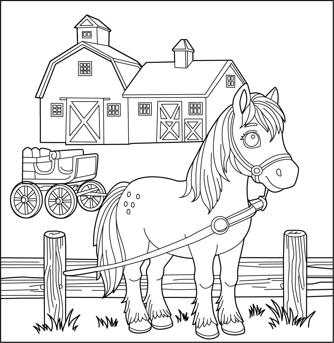 free horse coloring pages