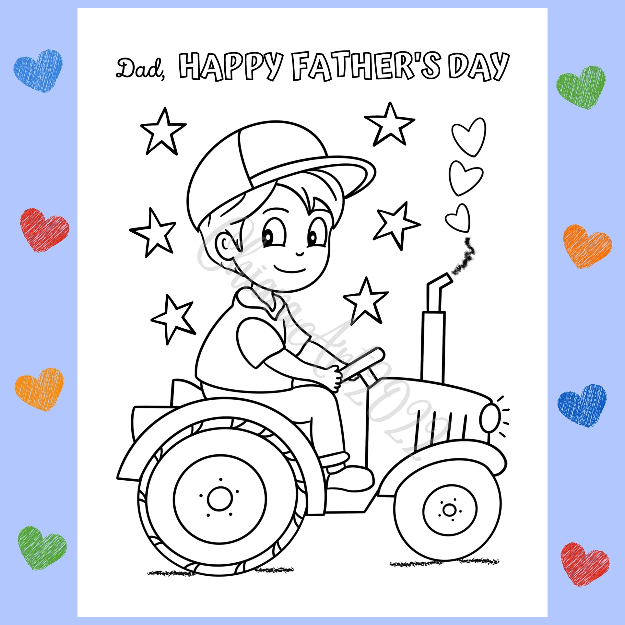 happy fathers day coloring pages