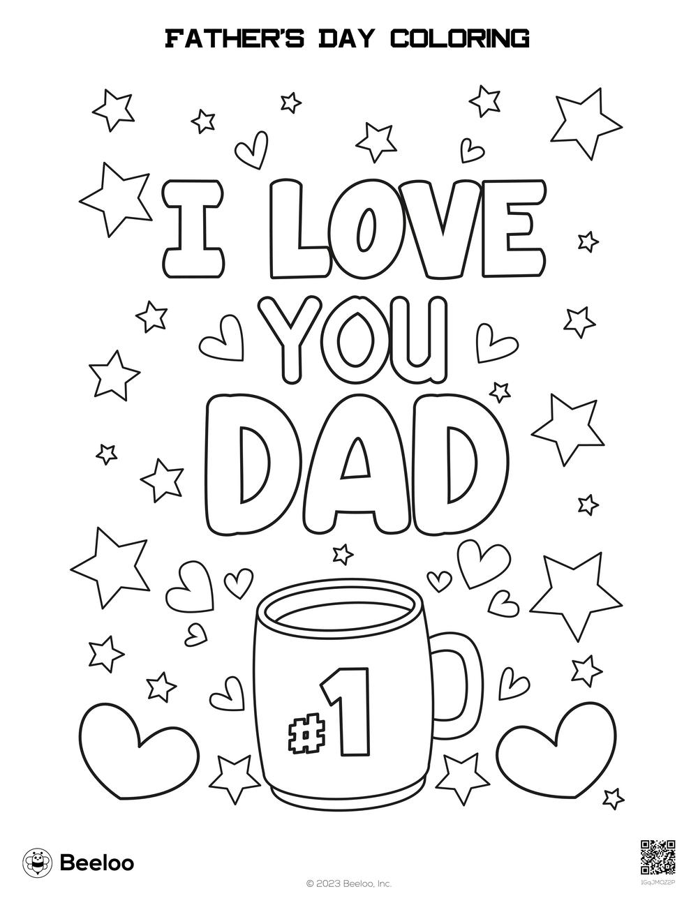 Father s Day themed Coloring Pages Beeloo Printable Crafts And Activities For Kids
