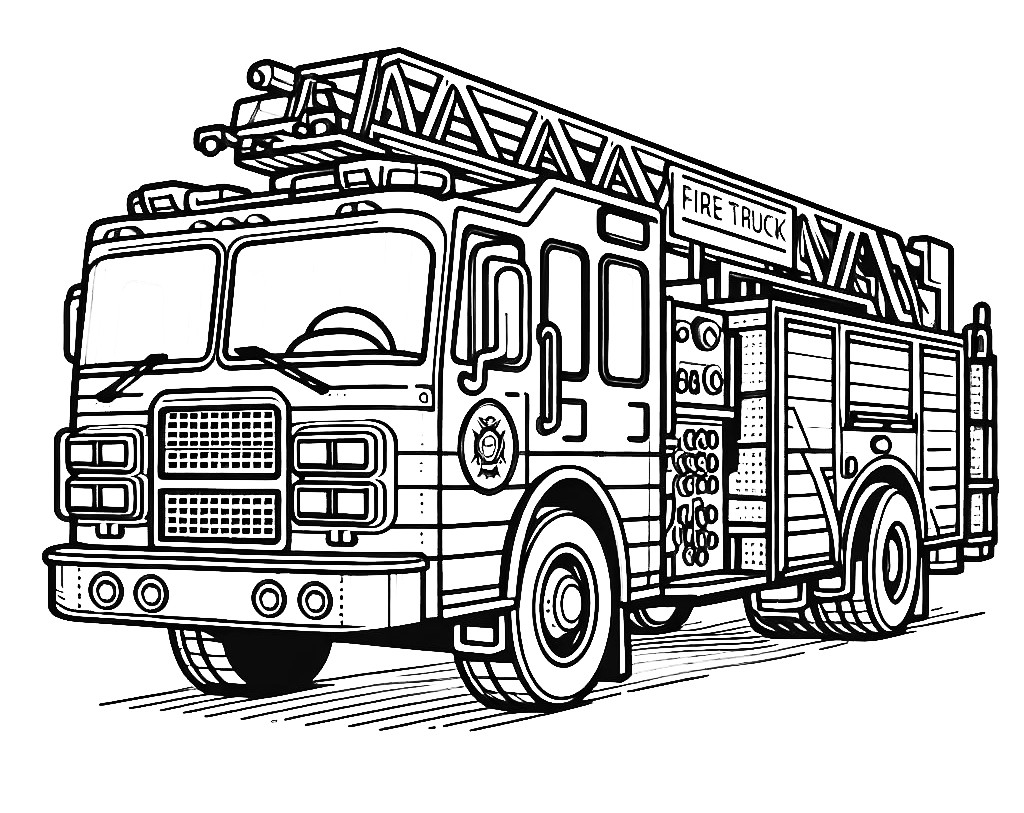 Fire Truck Coloring Page