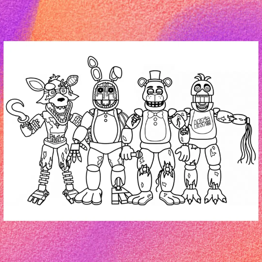 Five Nights Coloring Page 1 PNG And 1 PDF A4 Size Digital Download Etsy Five Nights Coloring Page 1 PNG And 1 PDF A4 Size Digital Download Etsy