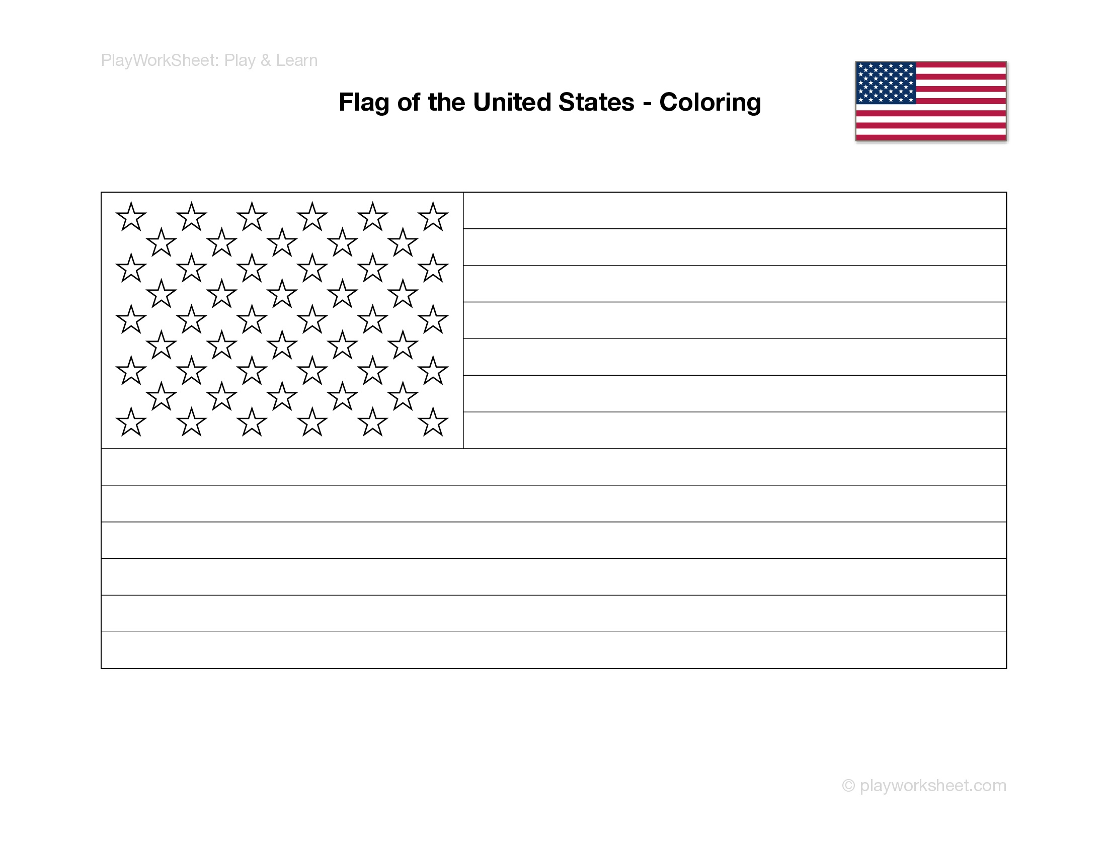 Flag Of The United States Coloring Page Free Printables For Kids Flag Of The United States Coloring Page Free Printables For Kids