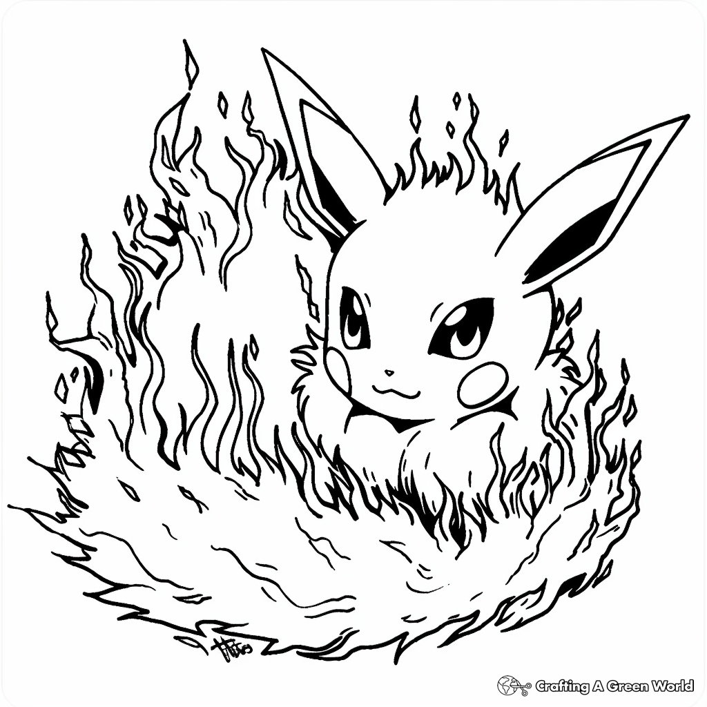 Flareon Coloring Pages Free Printable Flareon Coloring Pages Free Printable