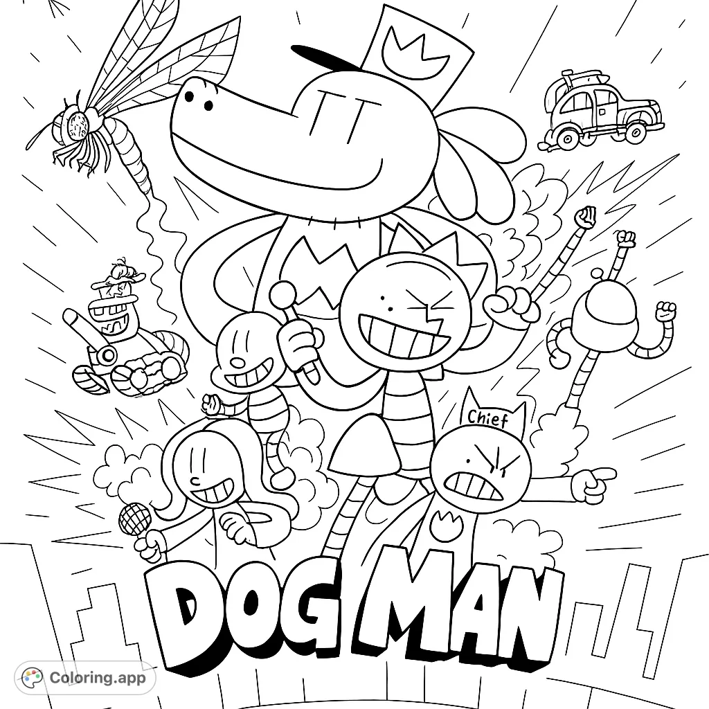 Flawless Pastel s Dog Man Coloring Pages Coloring app Flawless Pastel s Dog Man Coloring Pages Coloring app