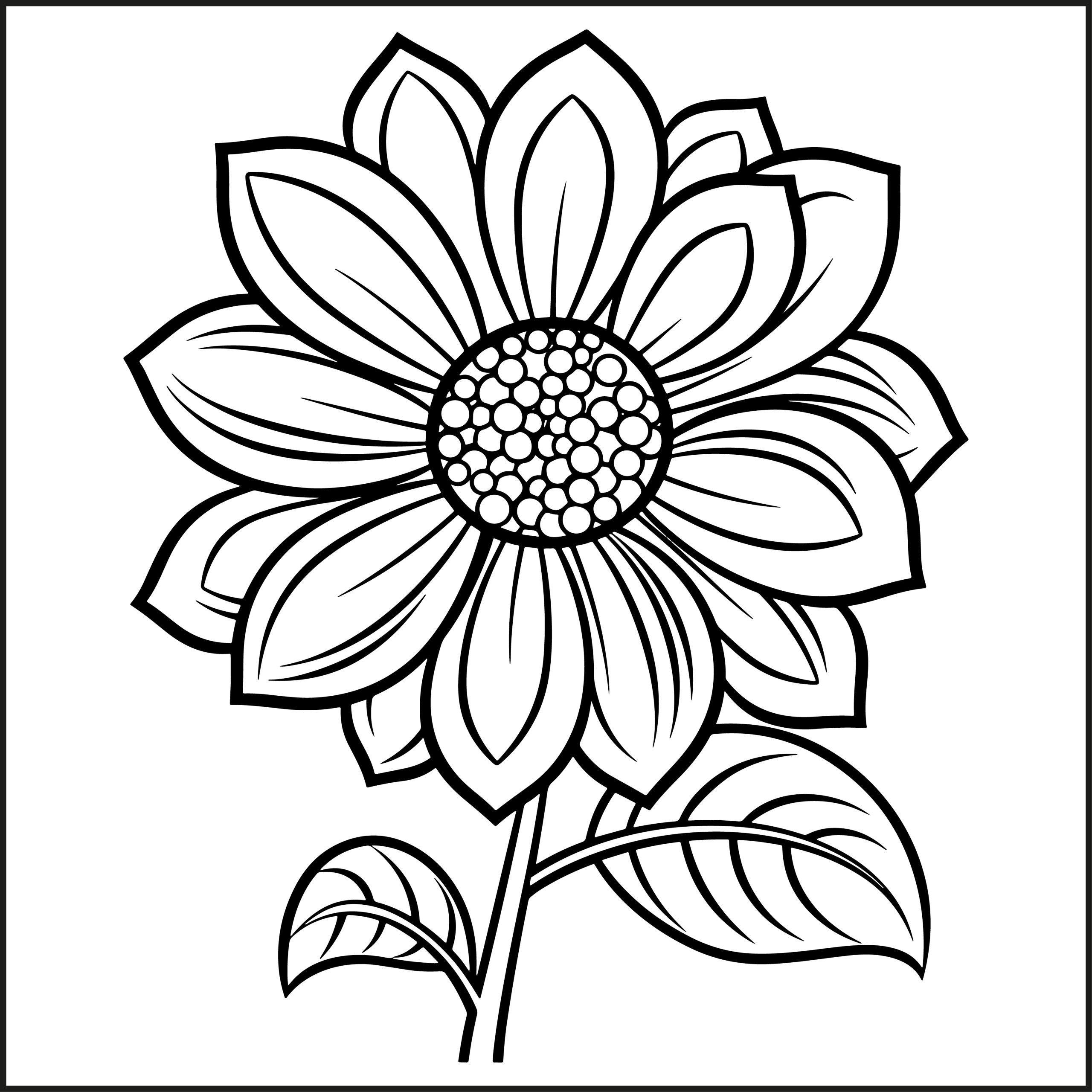 flower picture to color