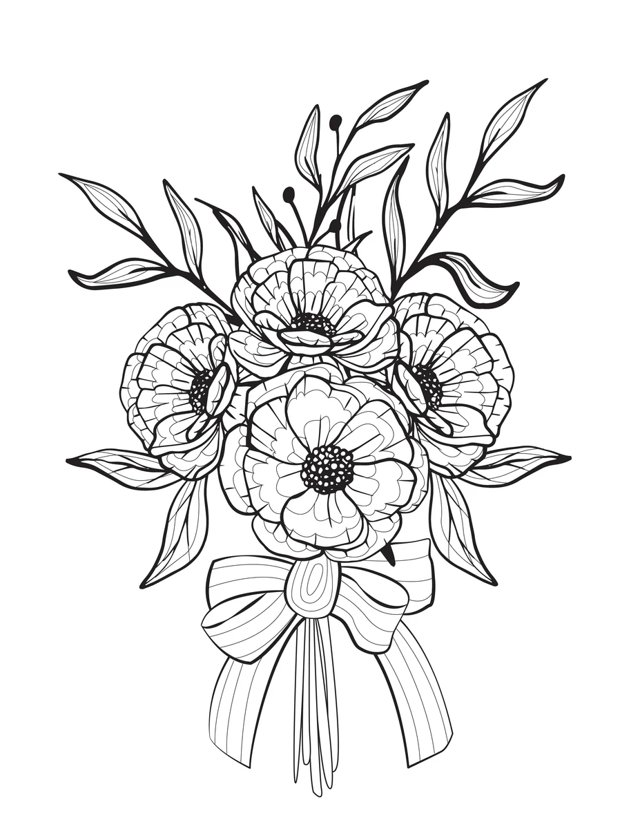 flower colouring pages printable