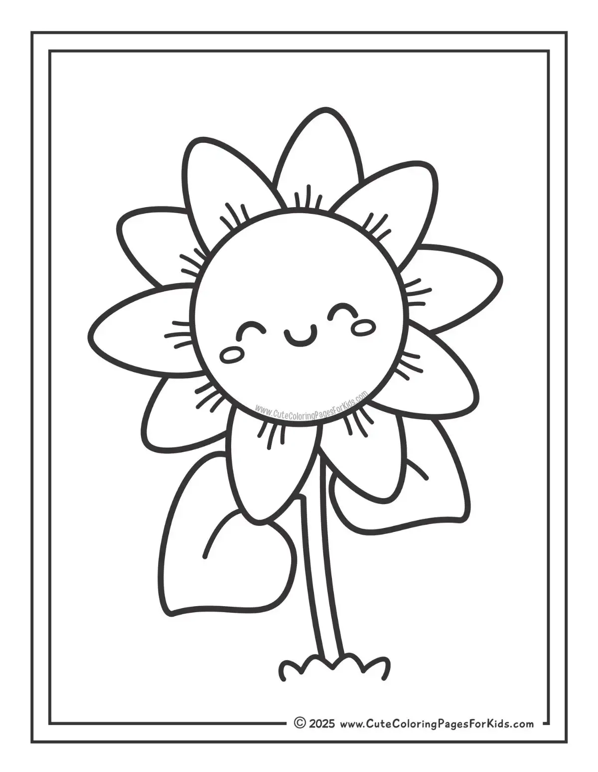 sunflower coloring book pages