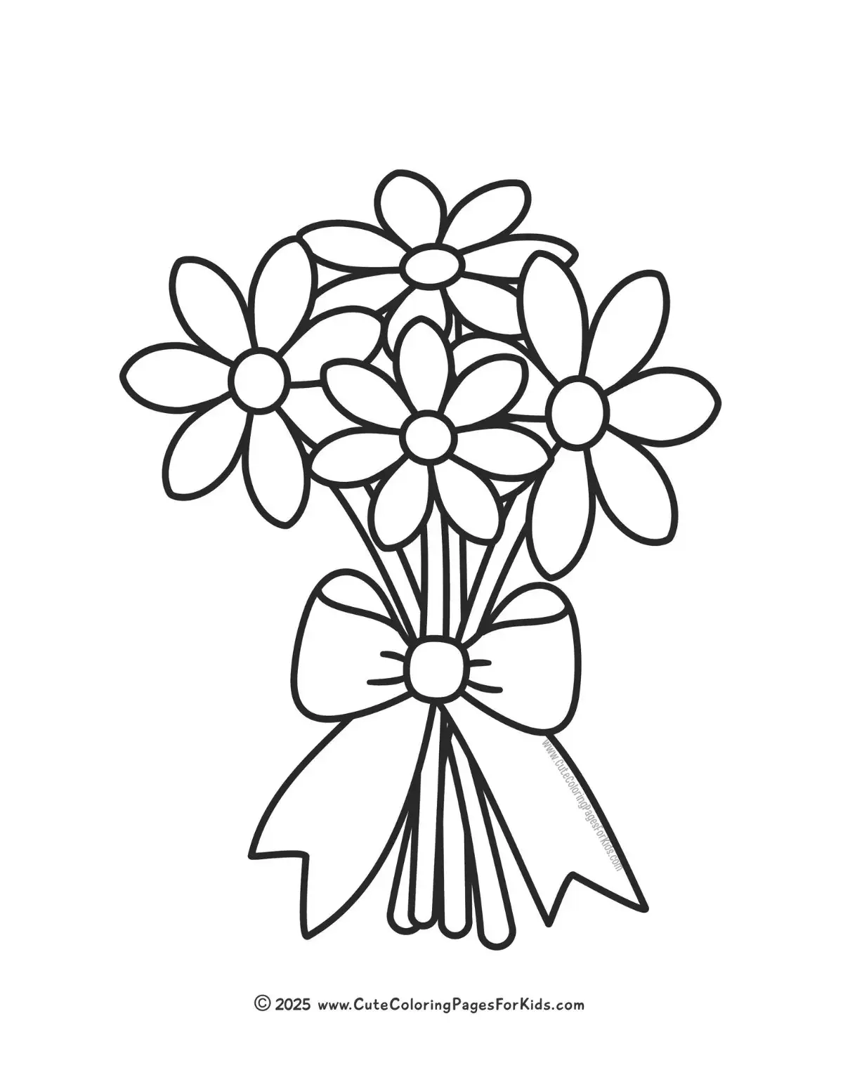 bouquet of flowers coloring page