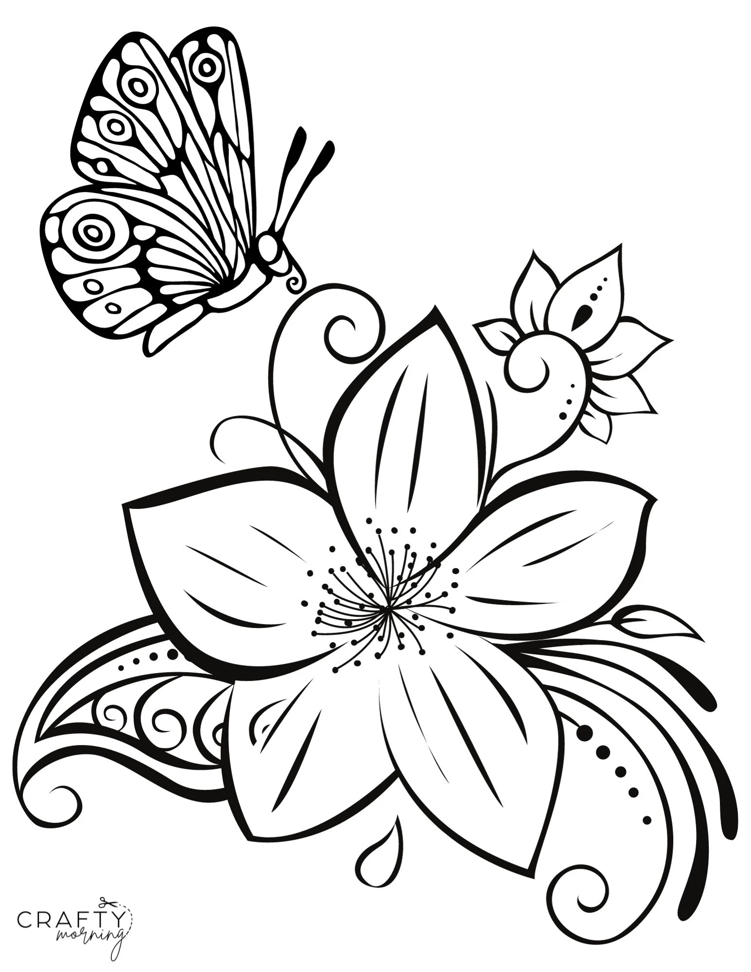 Flower Coloring Pages To Print Crafty Morning