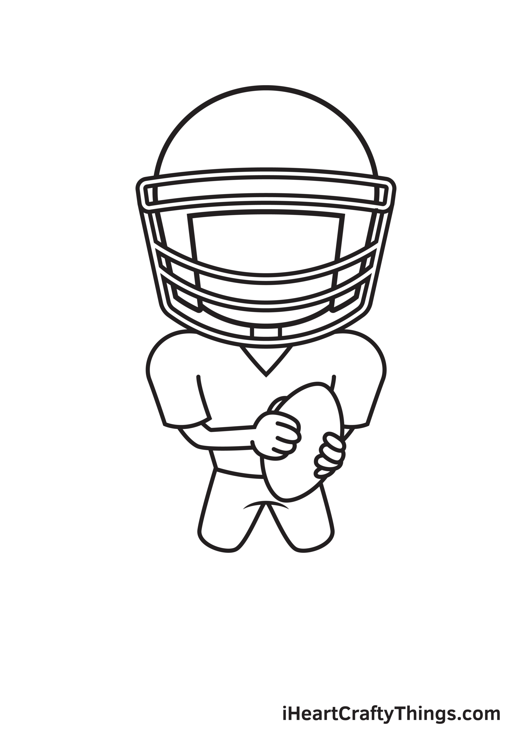 how to draw a football player