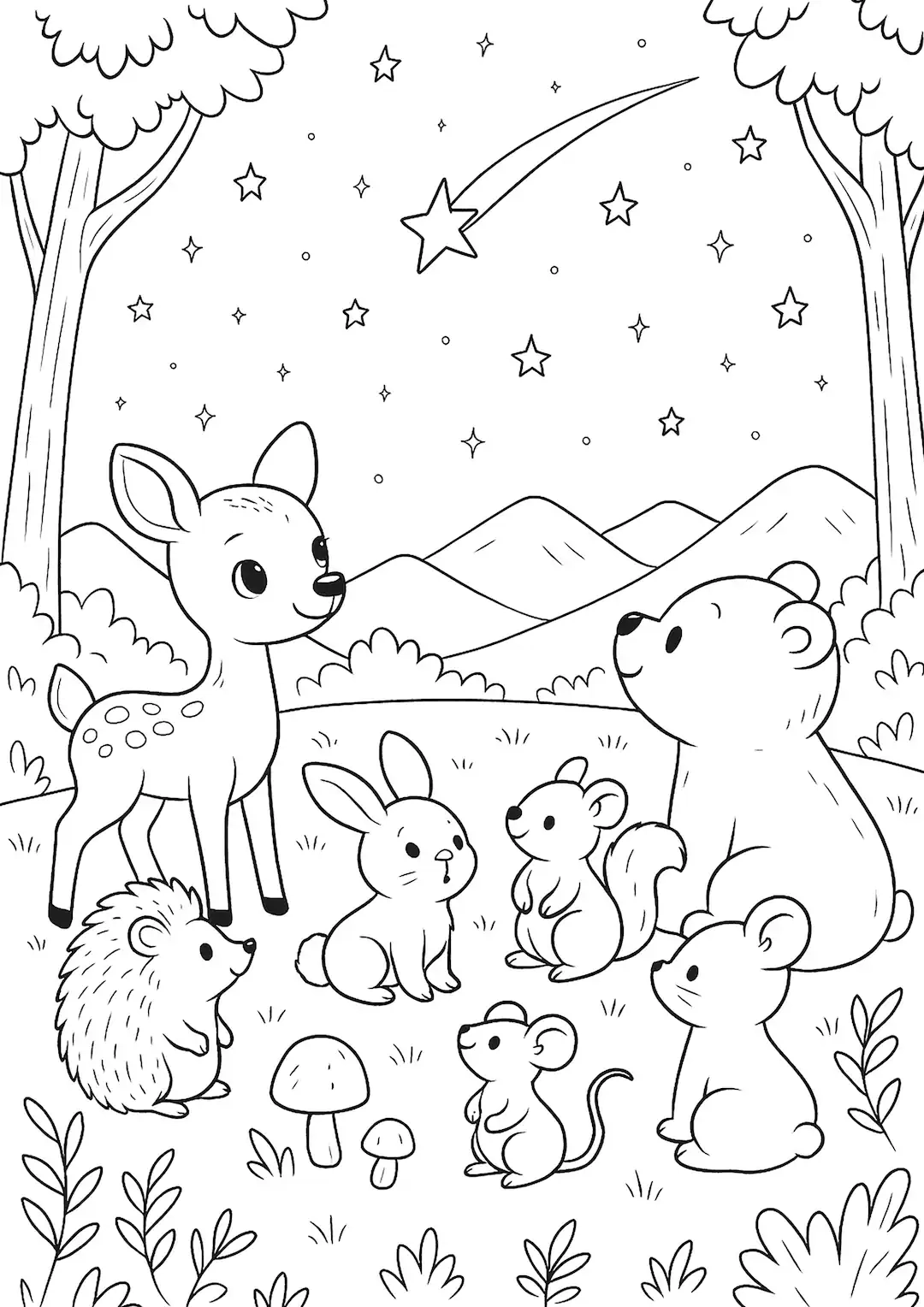 forest animal coloring pages forest animal coloring pages