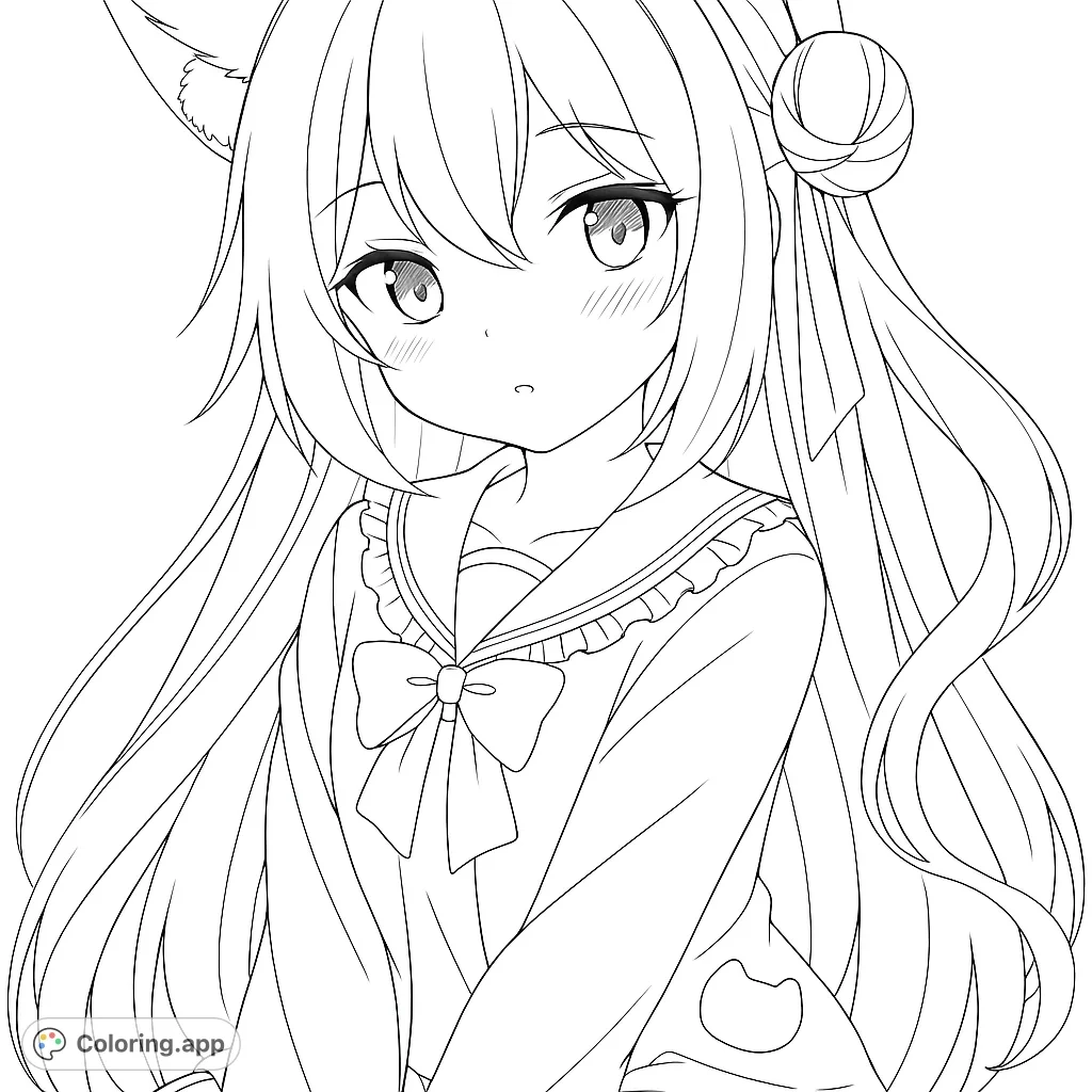 fox girl coloring pages coloring app