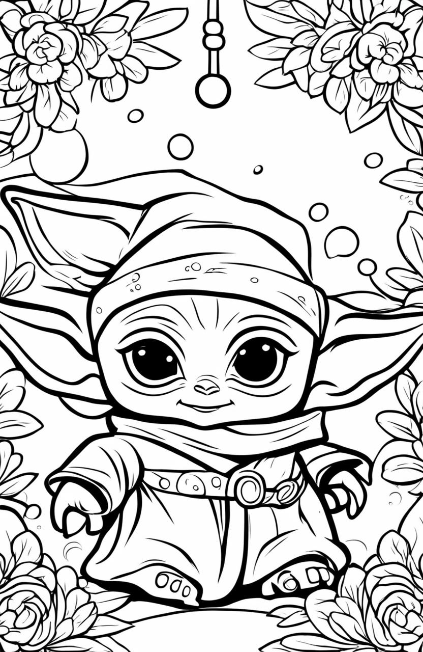 Free Baby Yoda Coloring Page The Mandalorian s Cutest Character