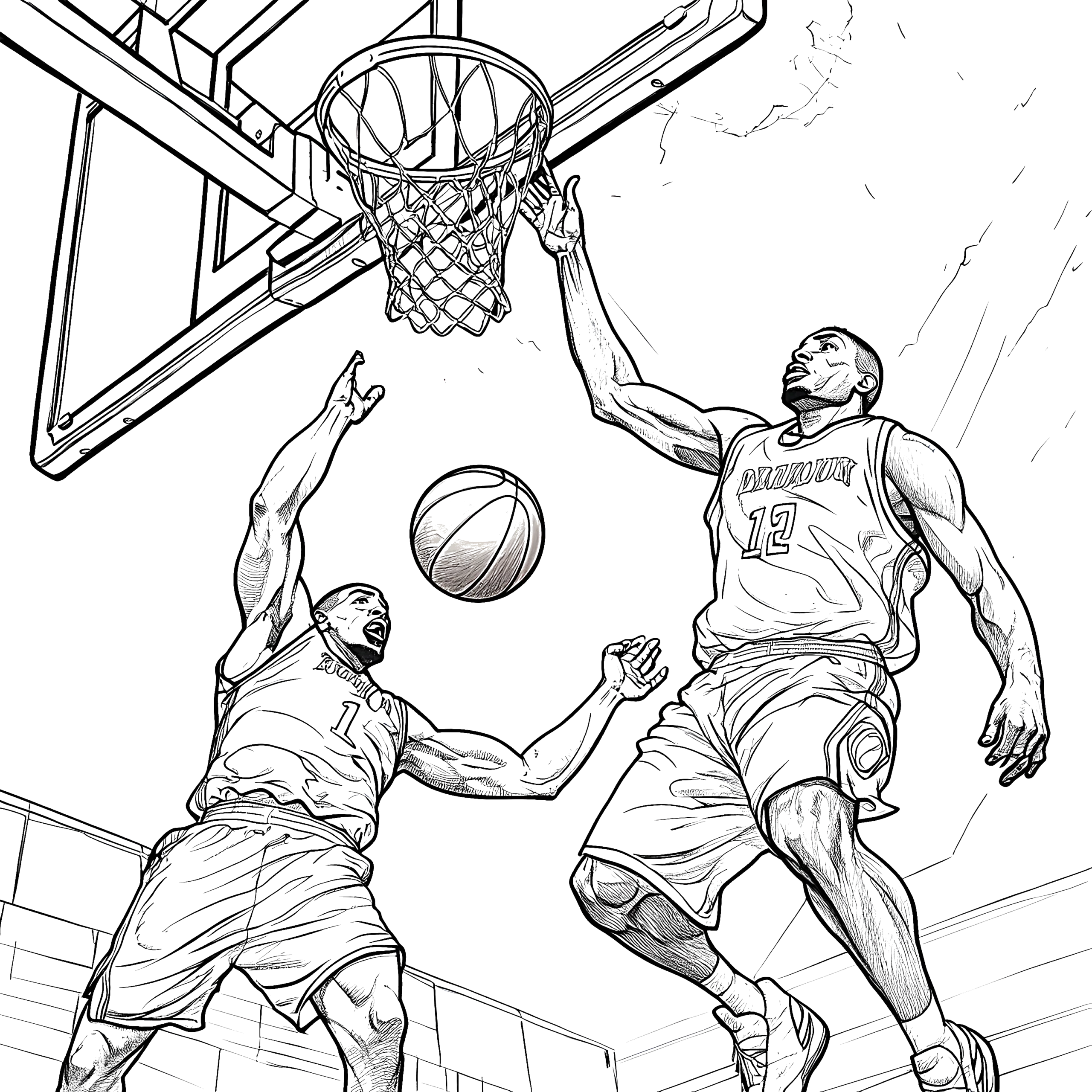 FREE Basketball Game Coloring Page Download NOW Davinci In You