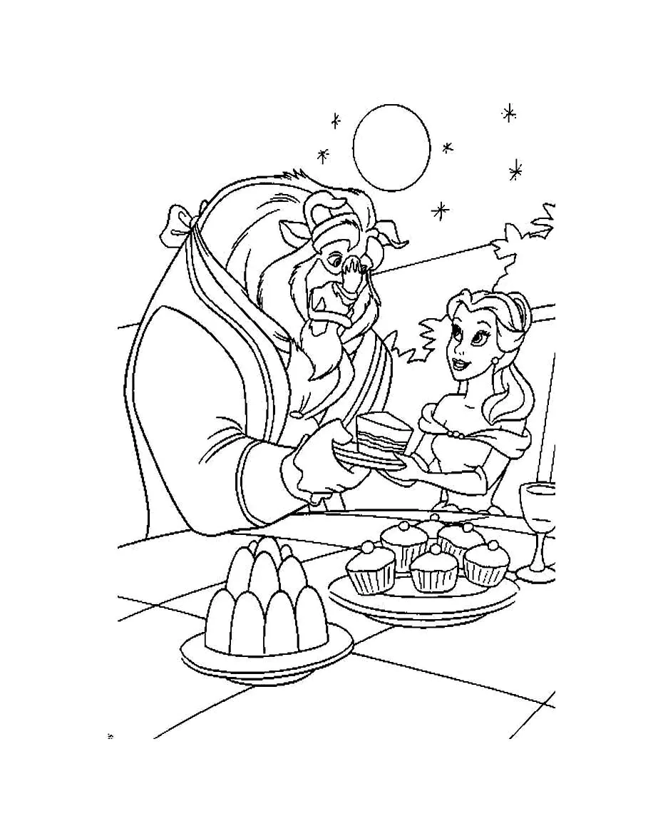 beauty and the beast to draw