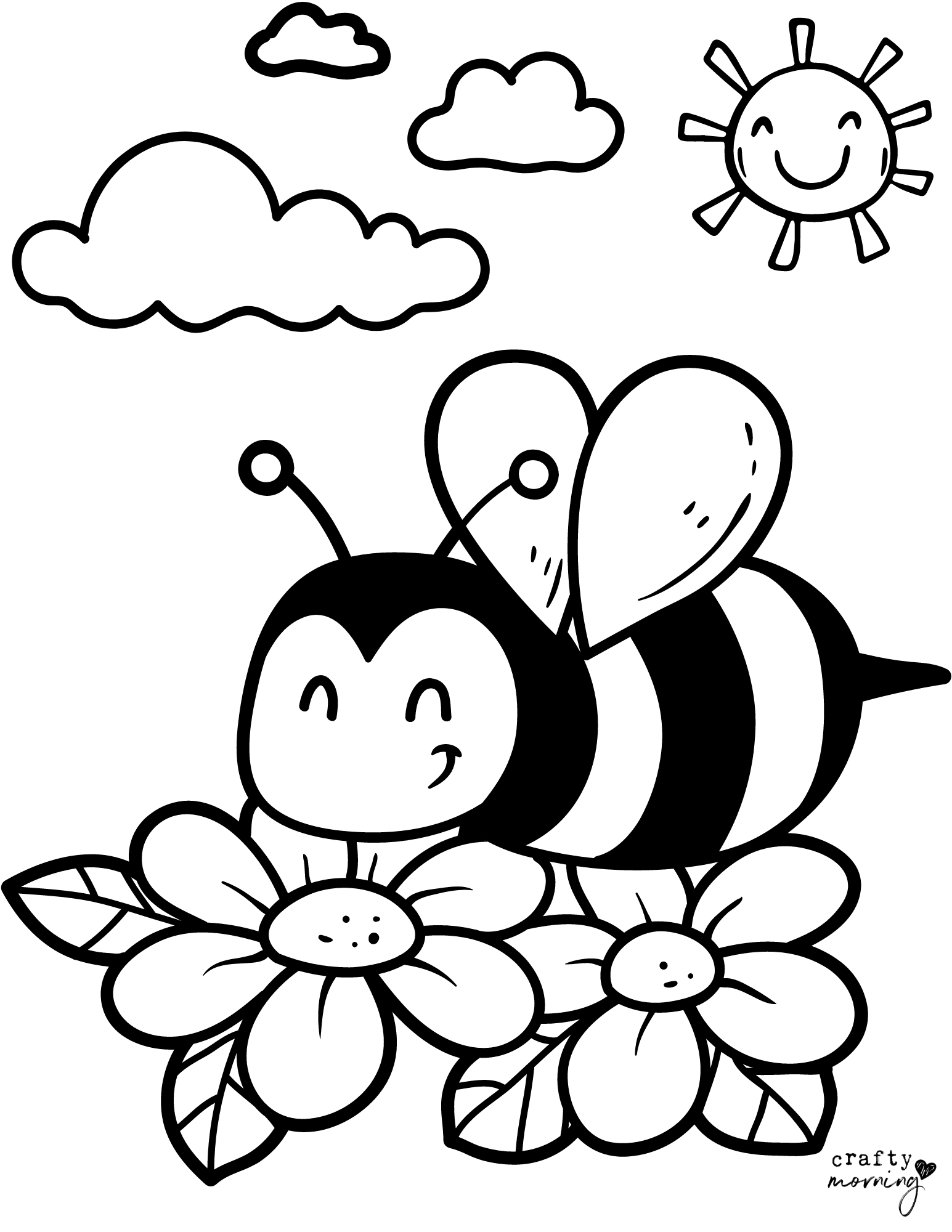 Free Bee Coloring Pages Crafty Morning Free Bee Coloring Pages Crafty Morning