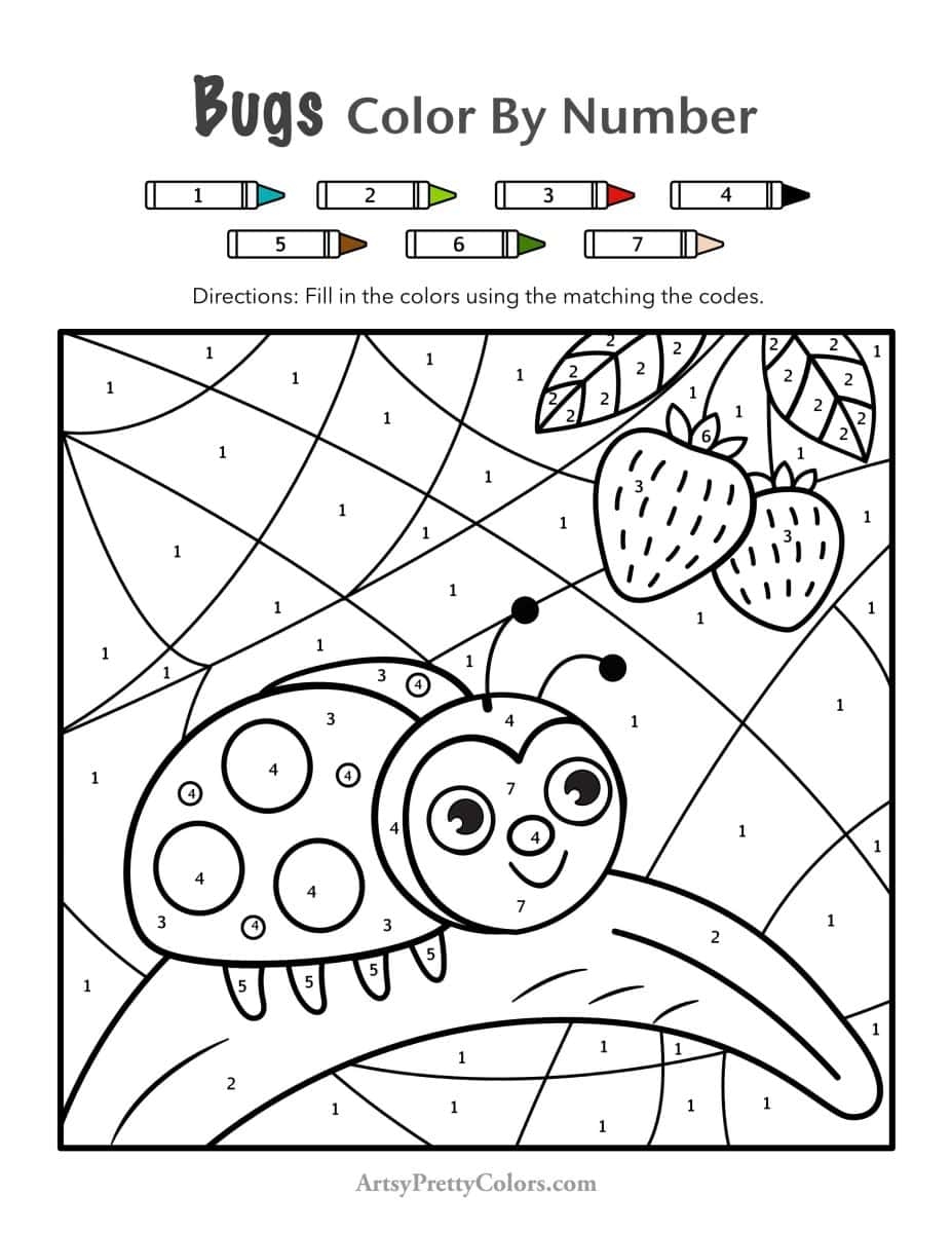 color code coloring pages
